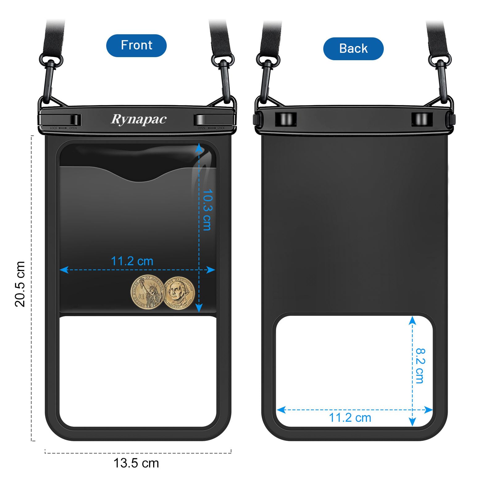 2 Pack Waterproof Phone Pouch - IPX8 Waterproof Phone Case with Lanyard for iPhone 16 15 14 Pro Max, Galaxy S24 S23 S22 Ultra - Perfect for Beach, Swimming, Kayaking & Cruise Ship Essentials