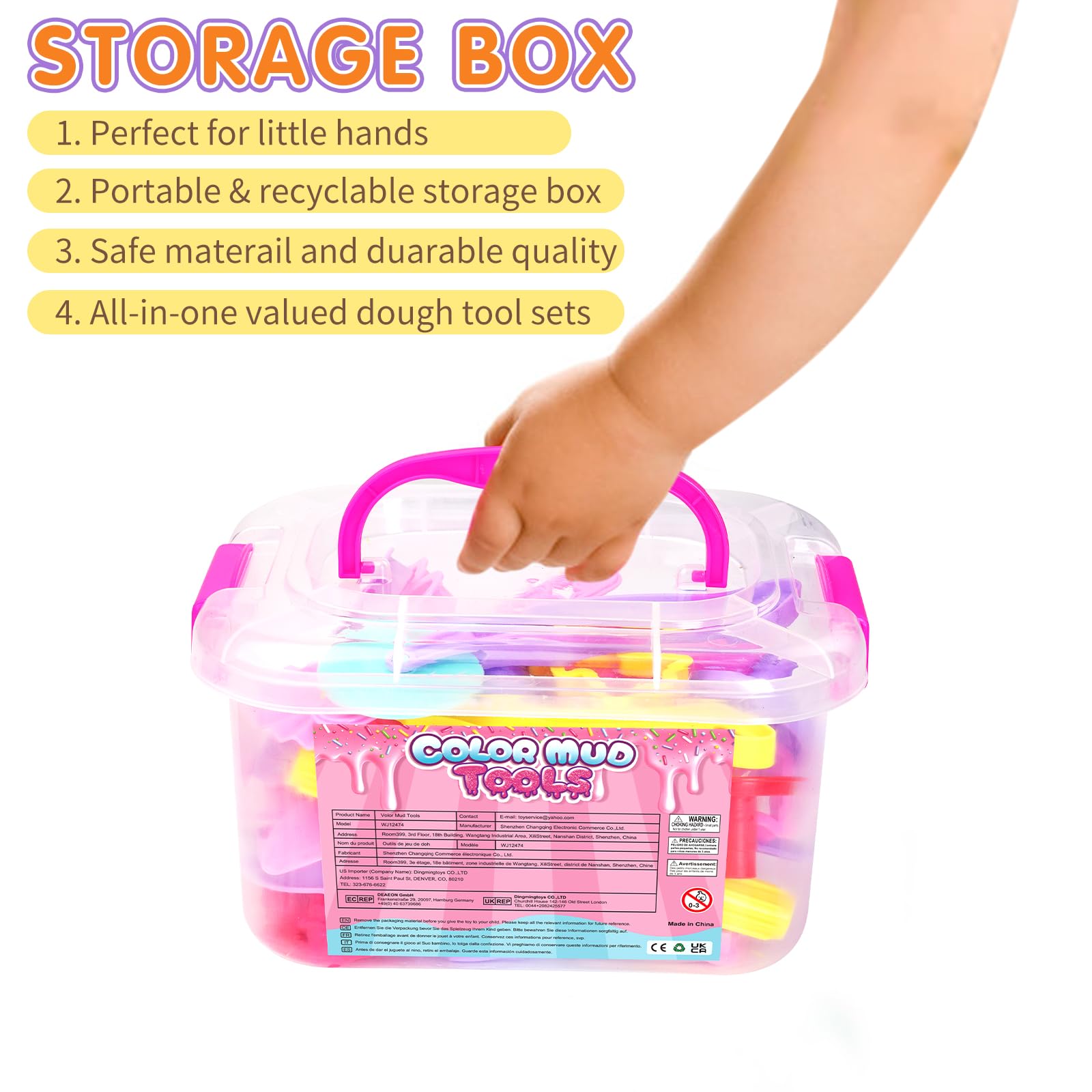 30-Piece Playdough Tool Set for Kids - Includes Rolling Pin, Dough Mat & Storage Box - Arts & Crafts Kit for Ages 2-8 - Perfect for Birthday, Christmas & Stocking Stuffers - Great for Creative Play, Sensory Development & Party Activities