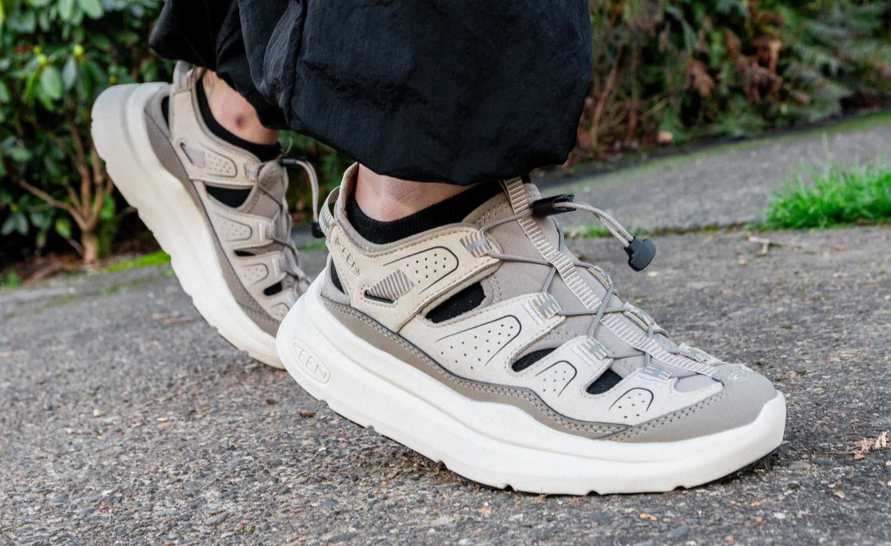 Women's WK450 Comfortable Walking Sandals - Black/Black | Perfect for Hiking, Travel & Everyday Wear