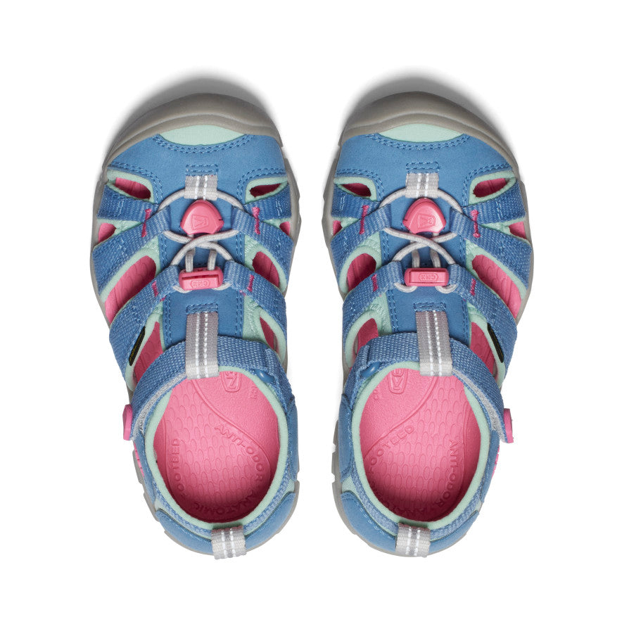 Little Kids' Seacamp II CNX Water Shoes - Coronet Blue/Hot Pink - Lightweight & Quick-Dry for Beach, Pool & Outdoor Play
