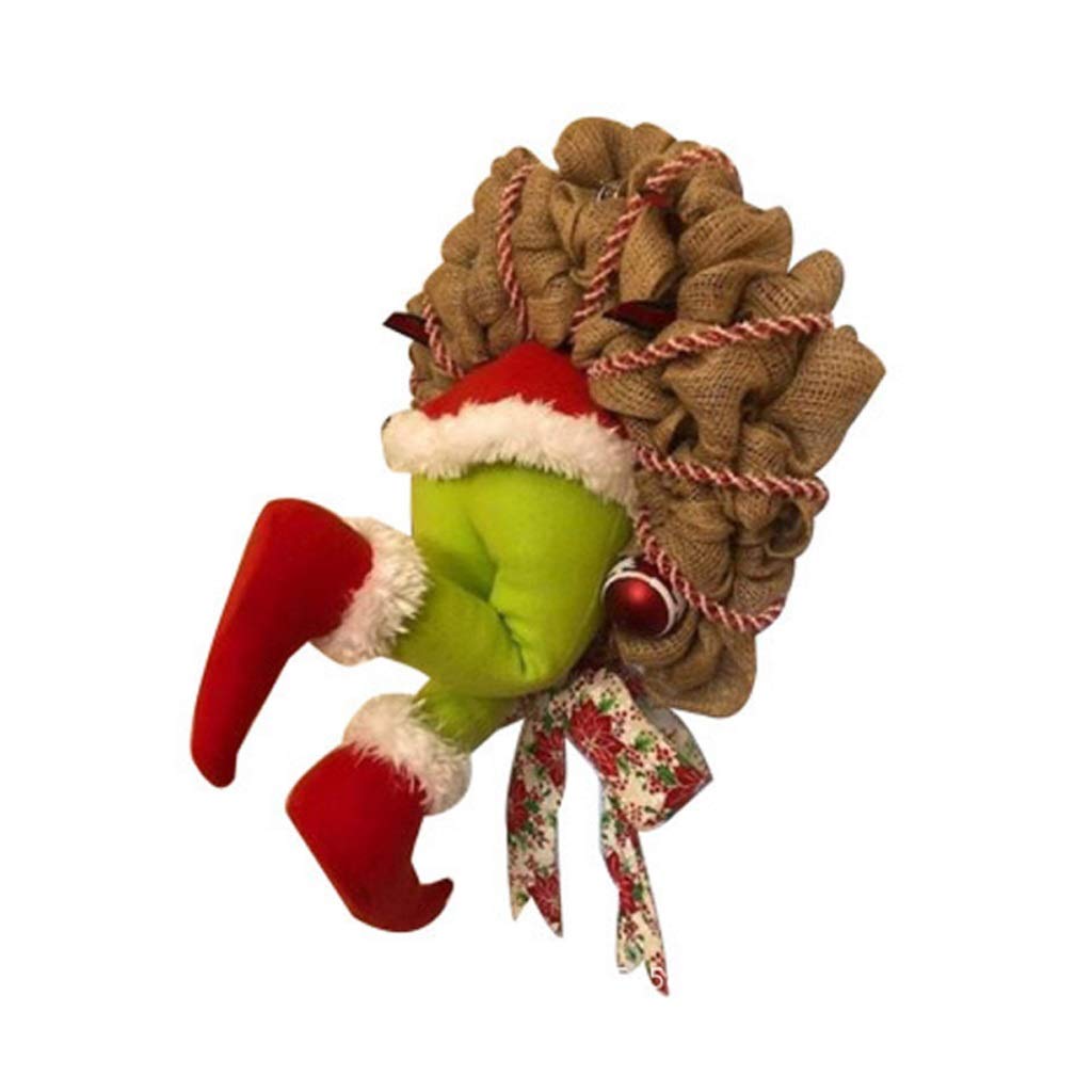 UXZDX CUJUX Christmas Burlap Wreath & Garland - Rustic Holiday Decor for Front Door, Mantel, and Tree - Perfect Festive Gift for Friends and Family