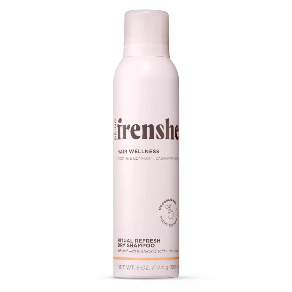 Being Frenshe Ritual Refresh Dry Shampoo - Cashmere Vanilla Scent - 5oz for Oily Hair & Quick Refresh - Perfect for Travel, Gym & Busy Mornings