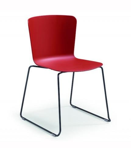 Midj Calla S M_T PP Chair - Modern Plastic Stackable Chair for Home, Office, or Outdoor Use - Perfect for Dining, Conference, and Patio Settings
