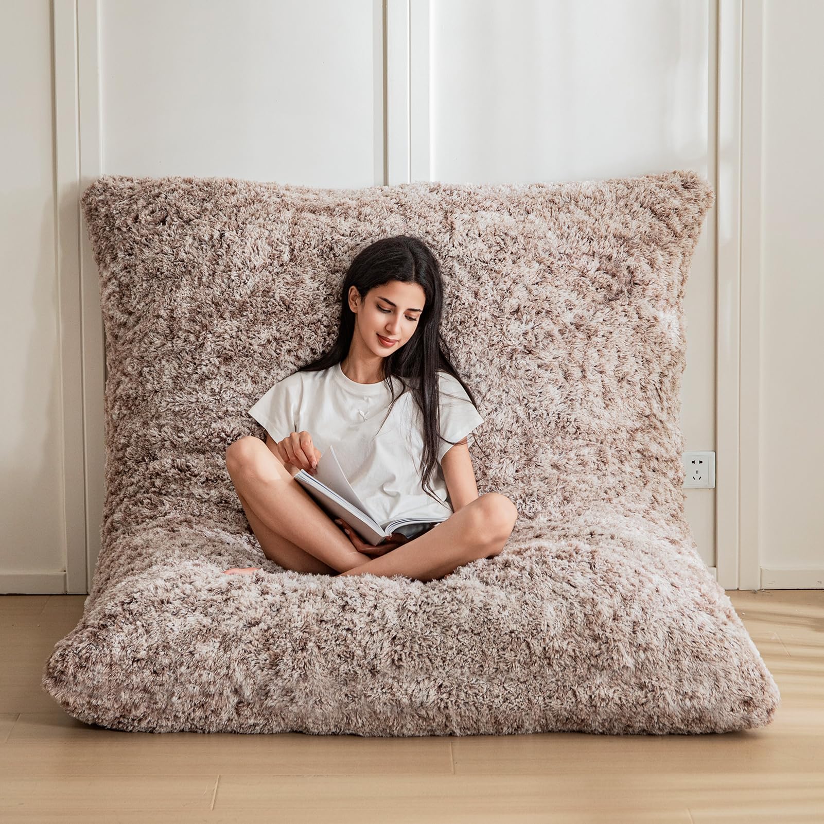 MAXYOYO 3-in-1 Convertible Bean Bag Chair - Giant Memory Foam Sofa Bed & Floor Mattress with High Density Support for Living Room, Bedroom, Dorm | Multi-Functional Lounger for Relaxing, Gaming & Sleep