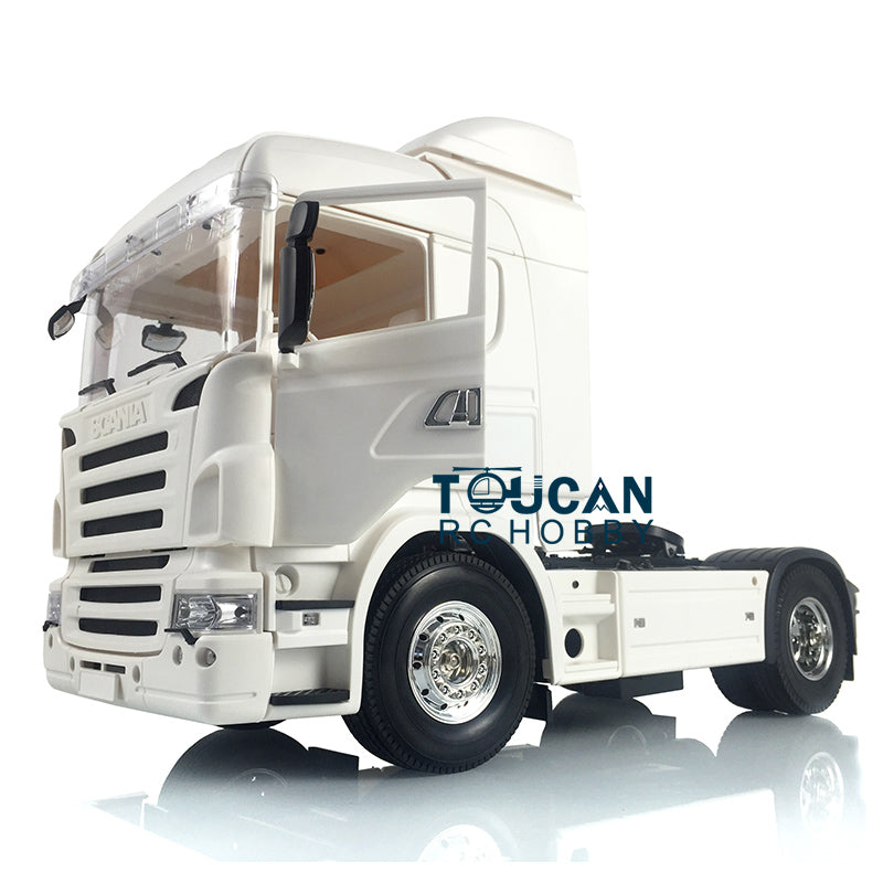 1/14 Scale RC Tractor Truck - 2 Axle Radio Controlled DIY Model Kit with Plastic Cabin & Motor for Hobbyists | Perfect for Off-Road Play, Farm Simulation & RC Enthusiasts