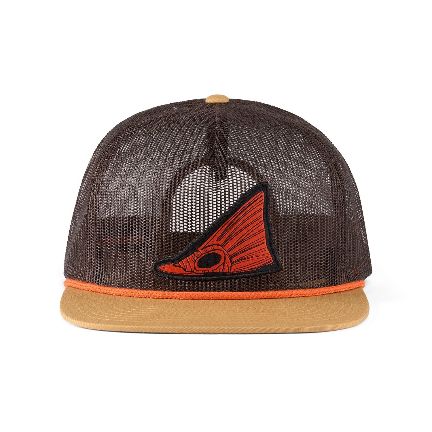 Grundens Tailing Red Mesh Trucker Hat - Breathable Fishing Cap for Outdoor Activities, Hiking, and Casual Wear