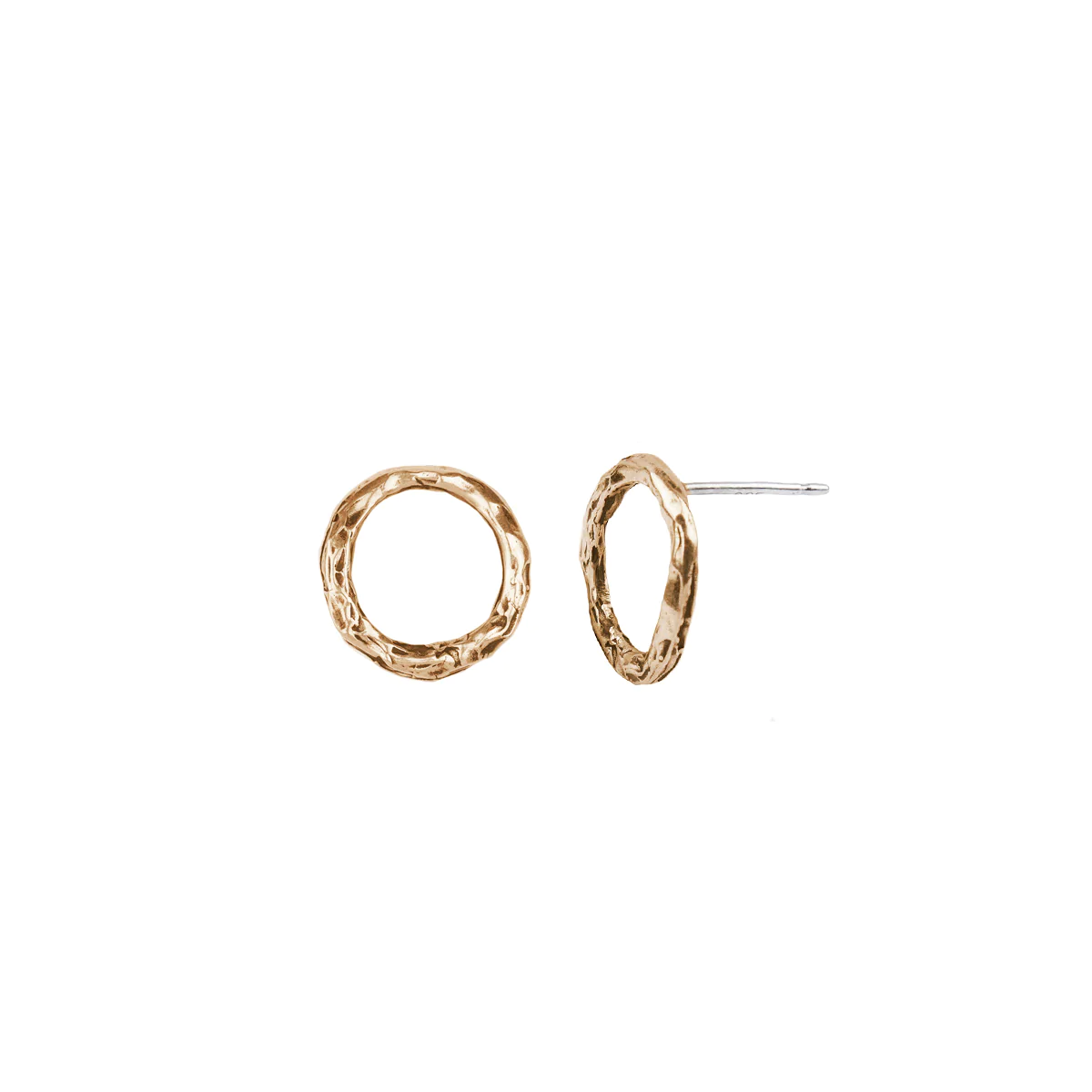 Extra Small Open Circle Stud Earrings - Minimalist Tiny Hoop Earrings for Women, Dainty Gold & Silver Studs for Everyday Wear - Perfect for Office, Date Night & Casual Outfits