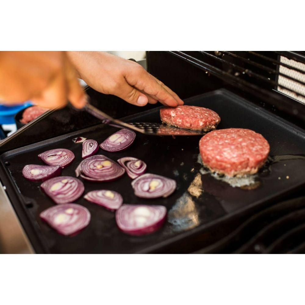 Napoleon Cast Iron Reversible Grill Griddle - Heavy Duty Pre-Seasoned Cookware for Stovetop, Oven & Outdoor Camping - Perfect for Pancakes, Steaks & BBQ Cooking