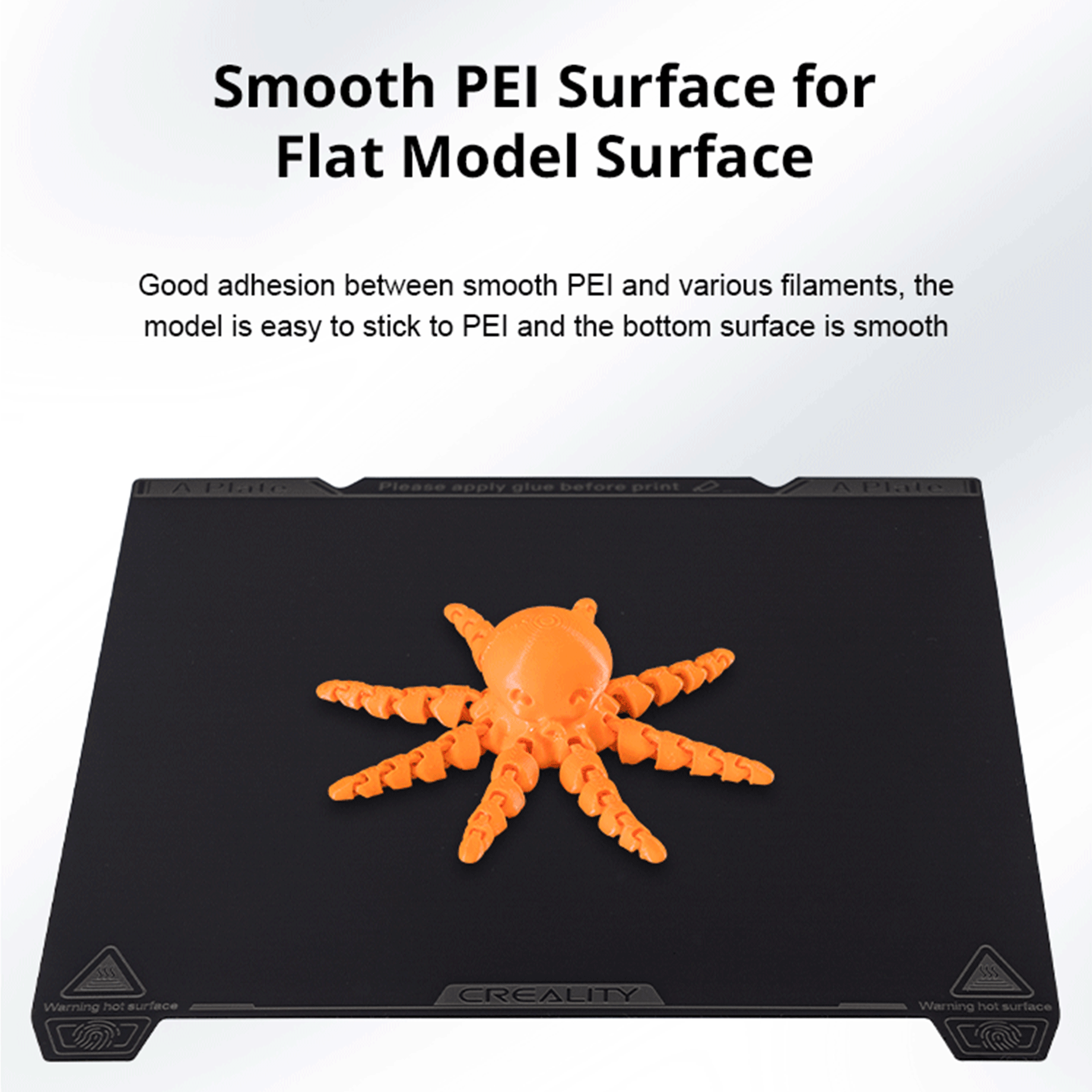 Creality K1 Max 3D Printer Smooth PEI Magnetic Build Plate Kit - 315x310mm Heat-Resistant Sticker for High-Temperature Printing | Perfect for ABS, PLA, PETG Filaments in Home & Professional 3D Printing Projects