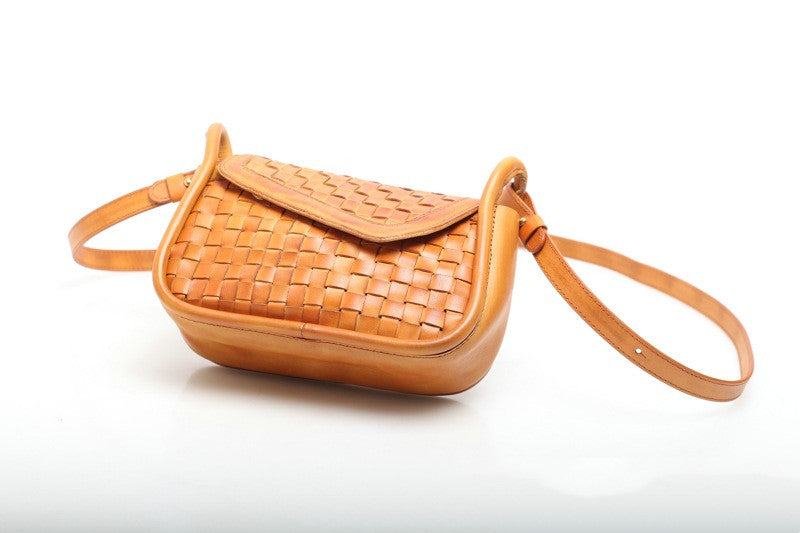 Handwoven Italian Leather Sling Bag for Women & Men - Stylish Crossbody Purse for Travel, Shopping & Everyday Use