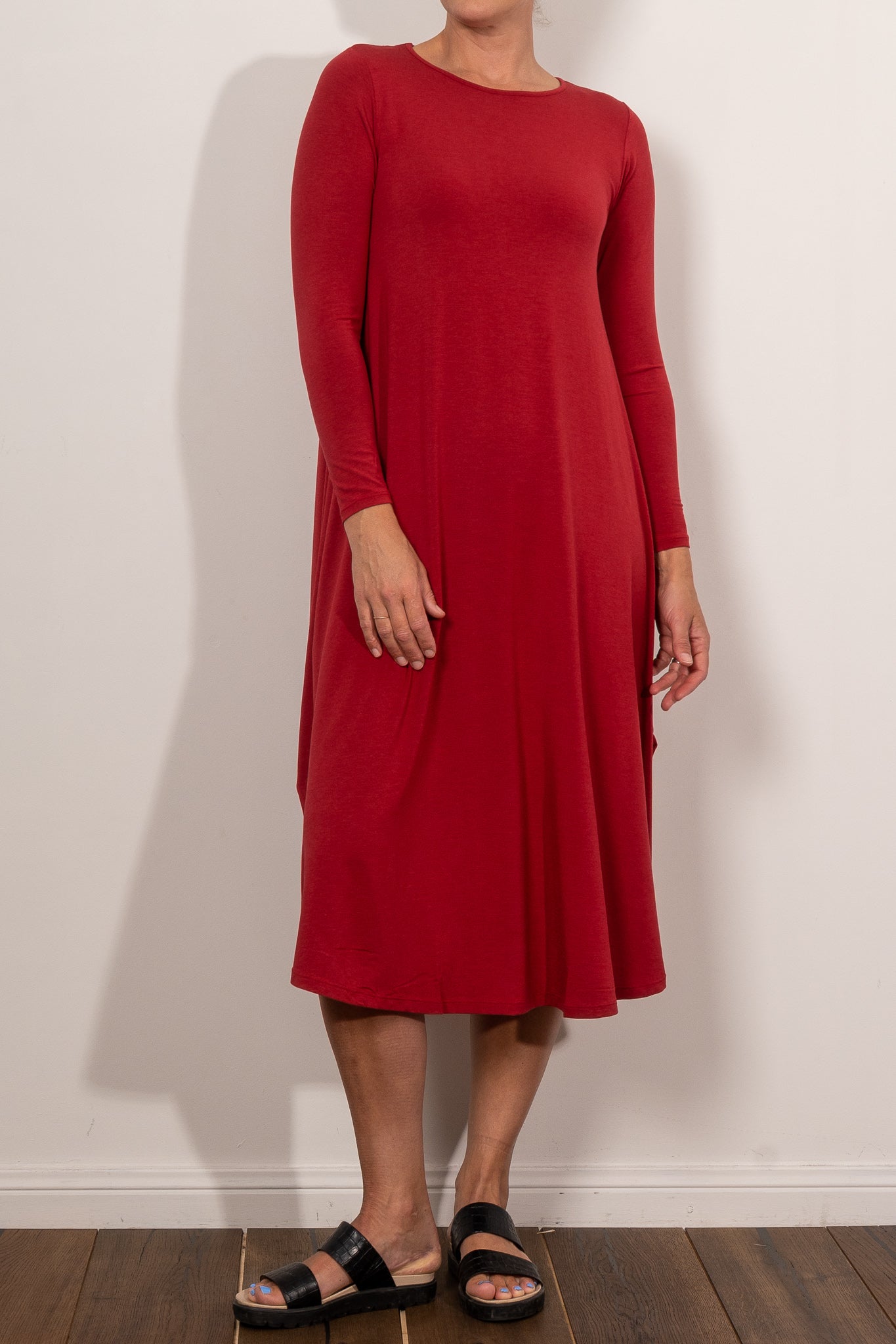 Tani Marl Long Sleeve Tri Dress - Women's Stylish Casual & Athletic Dress for Yoga, Running, and Everyday Wear