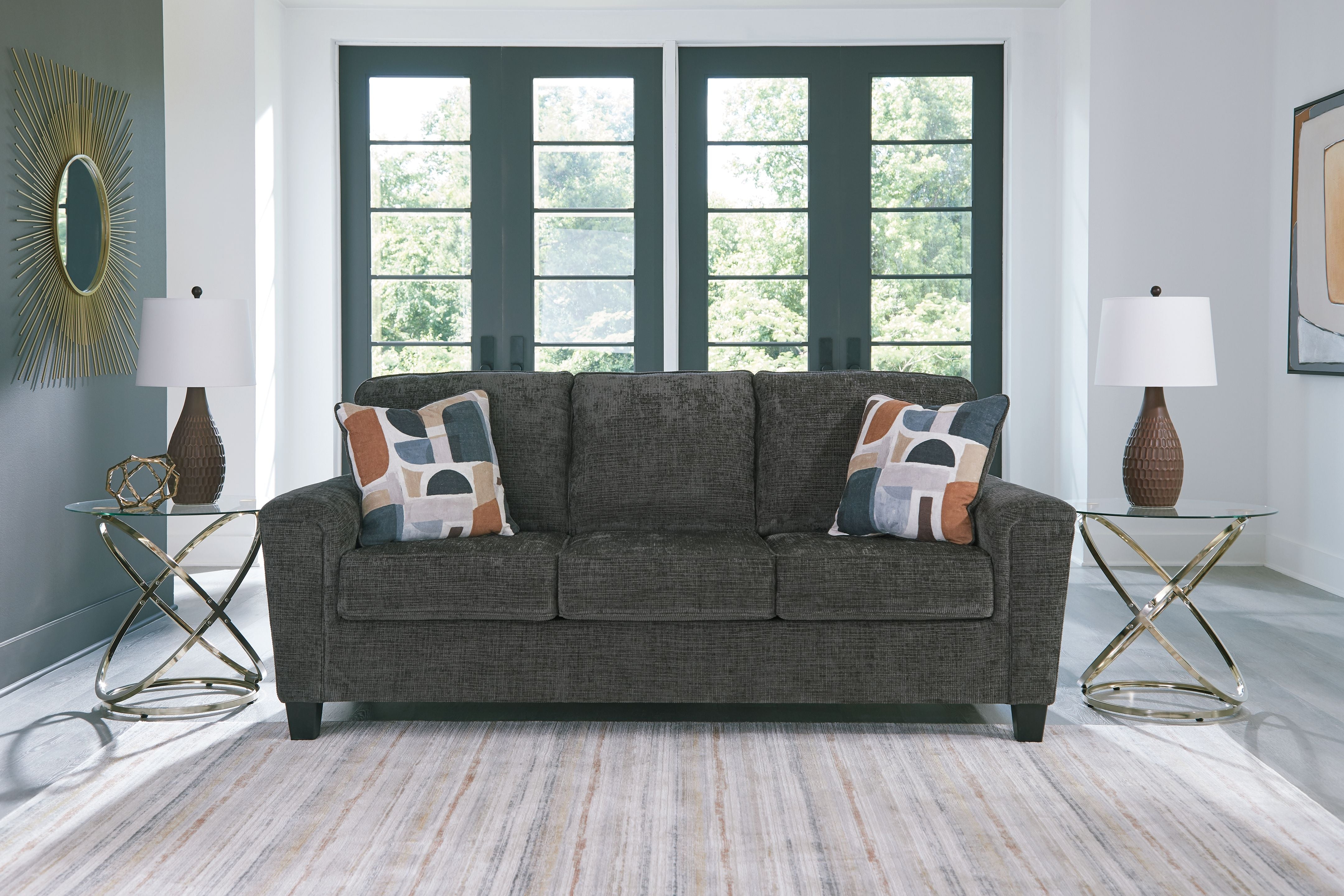 Erinslane Comfortable Modern Sofa - Plush Upholstered Couch for Living Room, Lounge & Home Decor - Perfect for Relaxing, Entertaining & Small Spaces