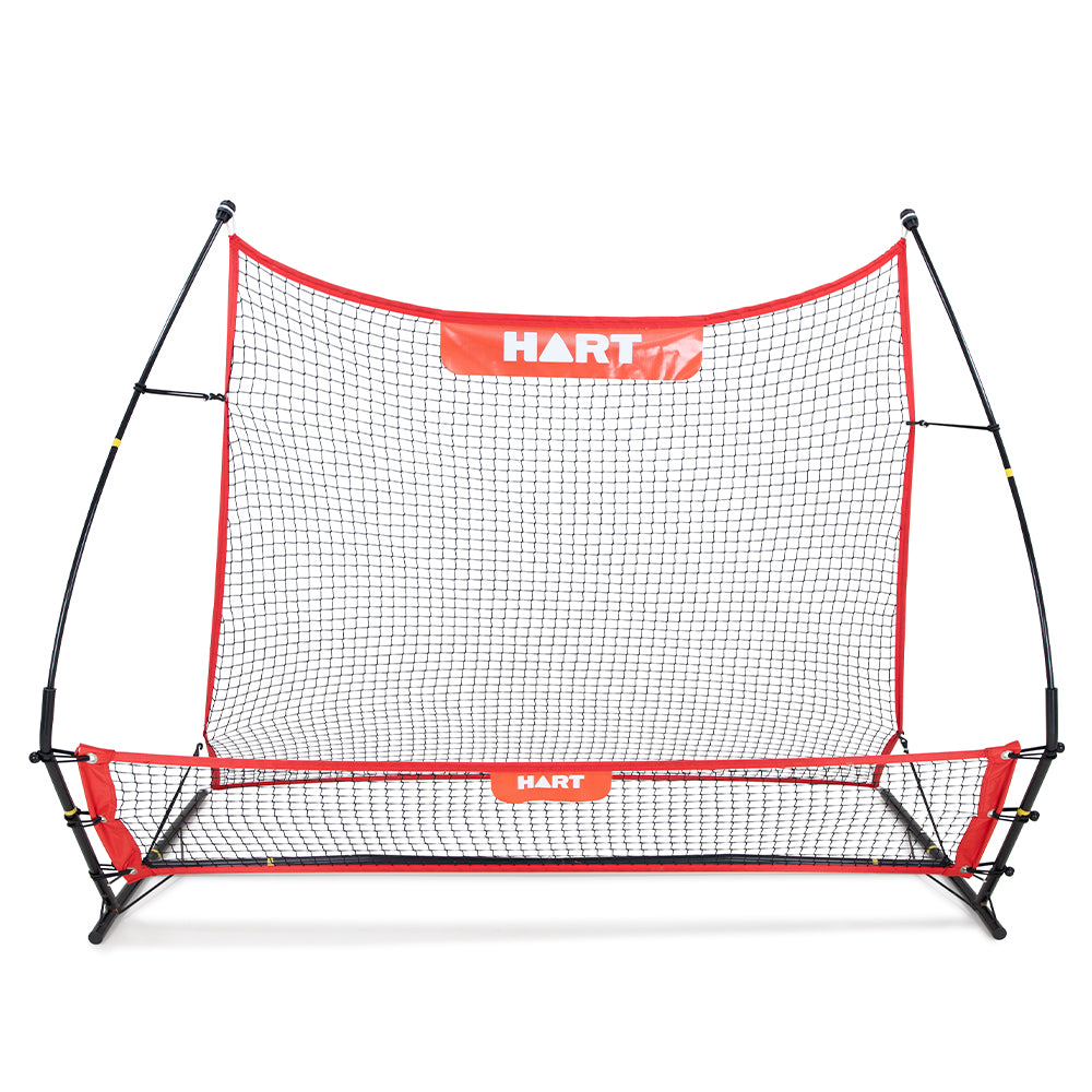 HART Soccer Double Rebound Net - Training & Practice Soccer Rebounder for Backyard, Field Drills - Perfect for Solo Practice, Goalkeeper Training & Team Drills