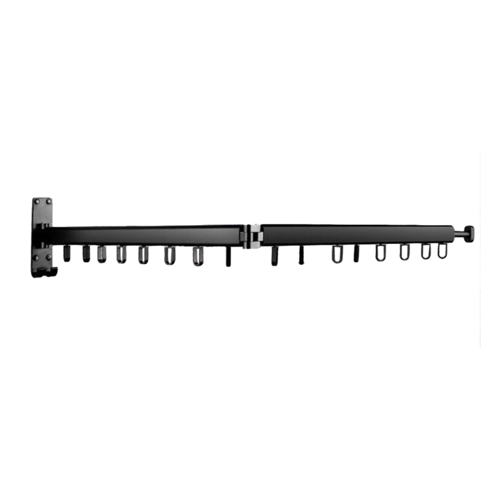 LAIQIAN Retractable Wall Mounted Clothes Drying Rack - Double/Single Rod Foldable Laundry Hanger for Indoor & Outdoor Use (Black) | Space-Saving Solution for Apartments, Balconies & Small Spaces