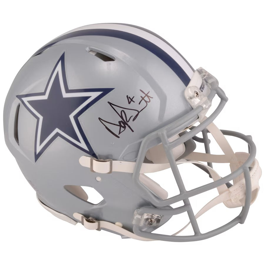 Authentic Dak Prescott Signed Dallas Cowboys Full-Size Speed Helmet - Perfect for NFL Fans, Collectors & Sports Memorabilia Displays