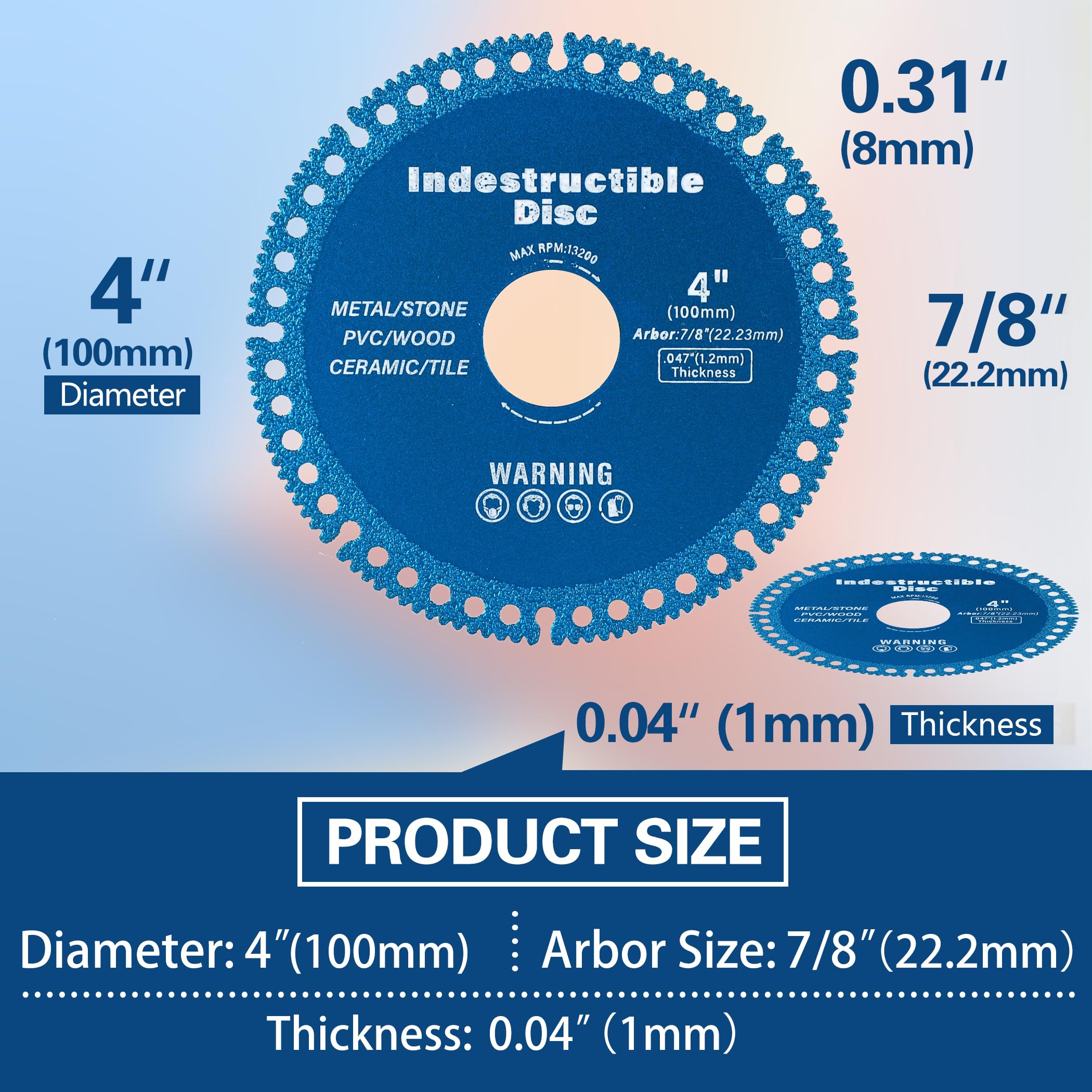 Durable 4.5 Inch Angle Grinder Discs - 7/8'' Arbor - Premium 3-Piece Set for Metal Cutting, Grinding & Polishing - Perfect for DIY Projects, Construction & Metalworking