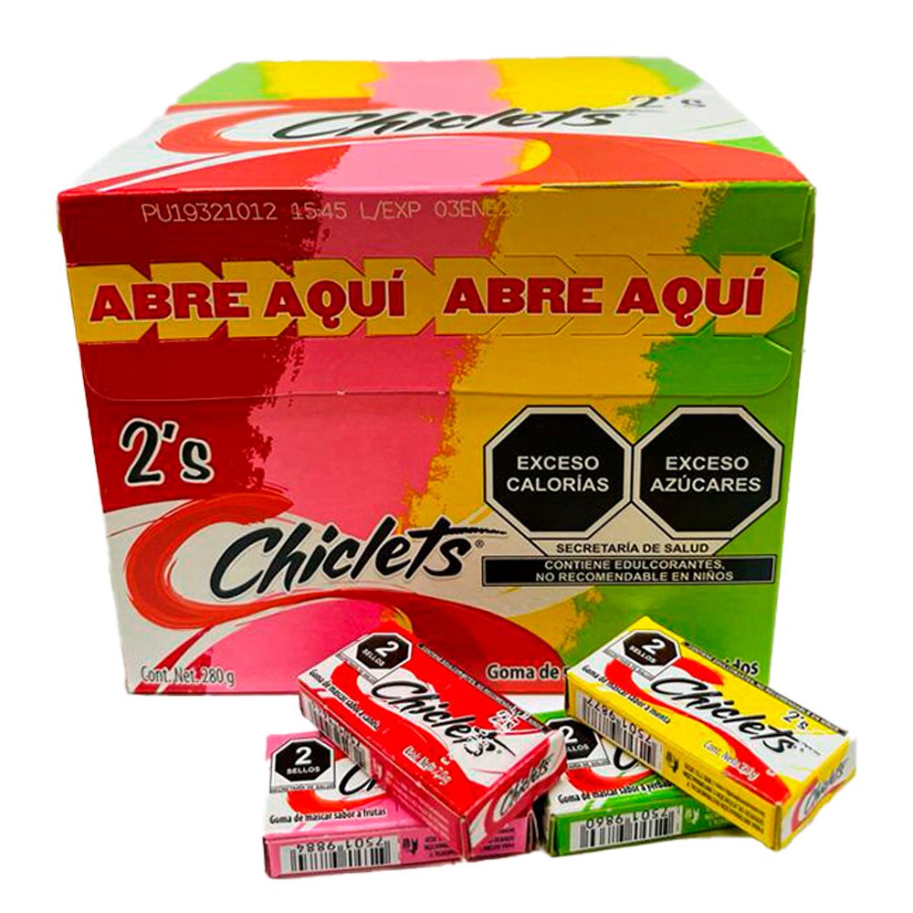 Chiclets Assorted Flavors Chewing Gum - 75 Count Box | Fresh Breath On-The-Go for Work, School & Travel