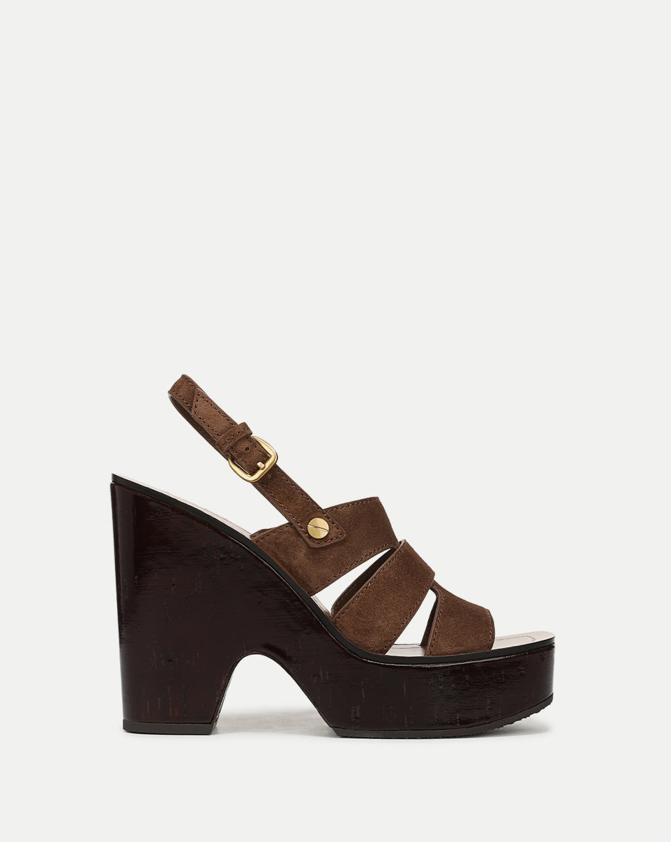 Peony Suede Platform Sandals for Women - Comfortable High Heel Summer Shoes - Perfect for Beach, Vacation & Casual Outfits