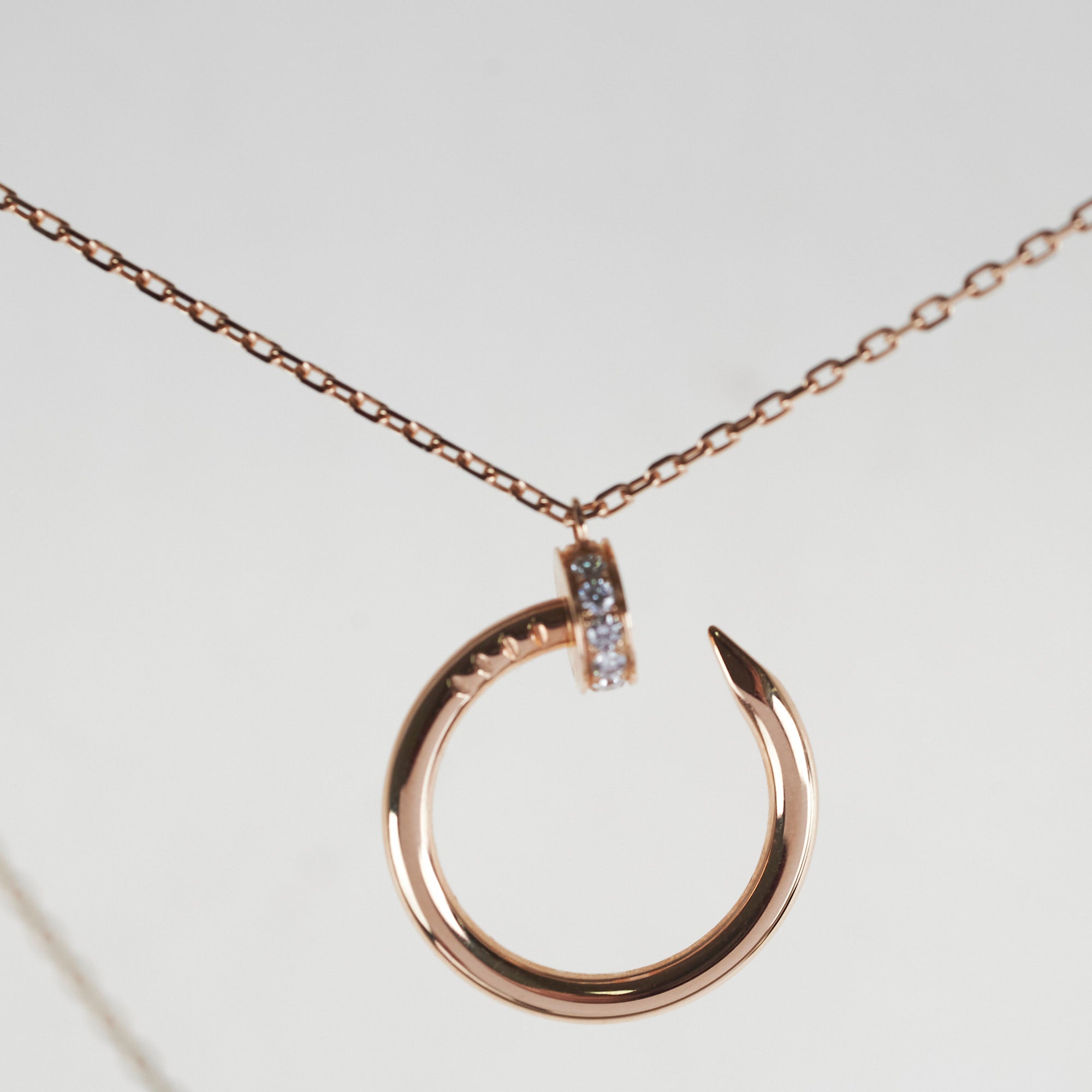 Cartier Juste Un Clou Rose Gold Diamond Necklace - 18K Pink Gold Luxury Jewelry with Diamonds for Women | Perfect for Weddings, Anniversaries & Special Occasions