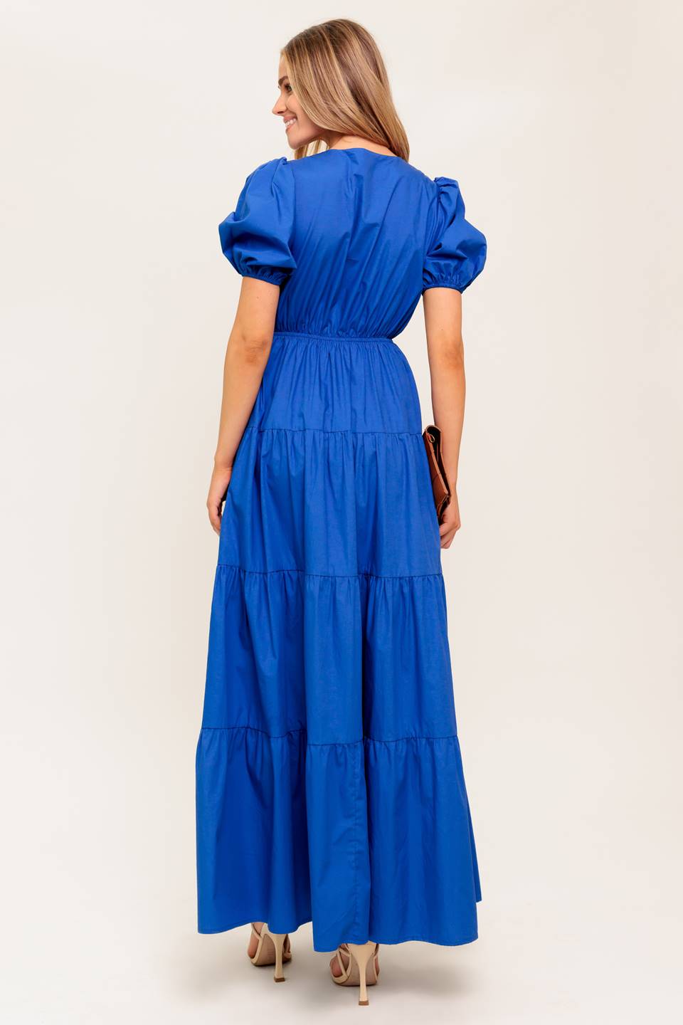 Blue Skies Puff Sleeve Maxi Dress - Royal Blue Flowy Summer Dress for Women | Perfect for Beach Vacations, Weddings & Date Nights