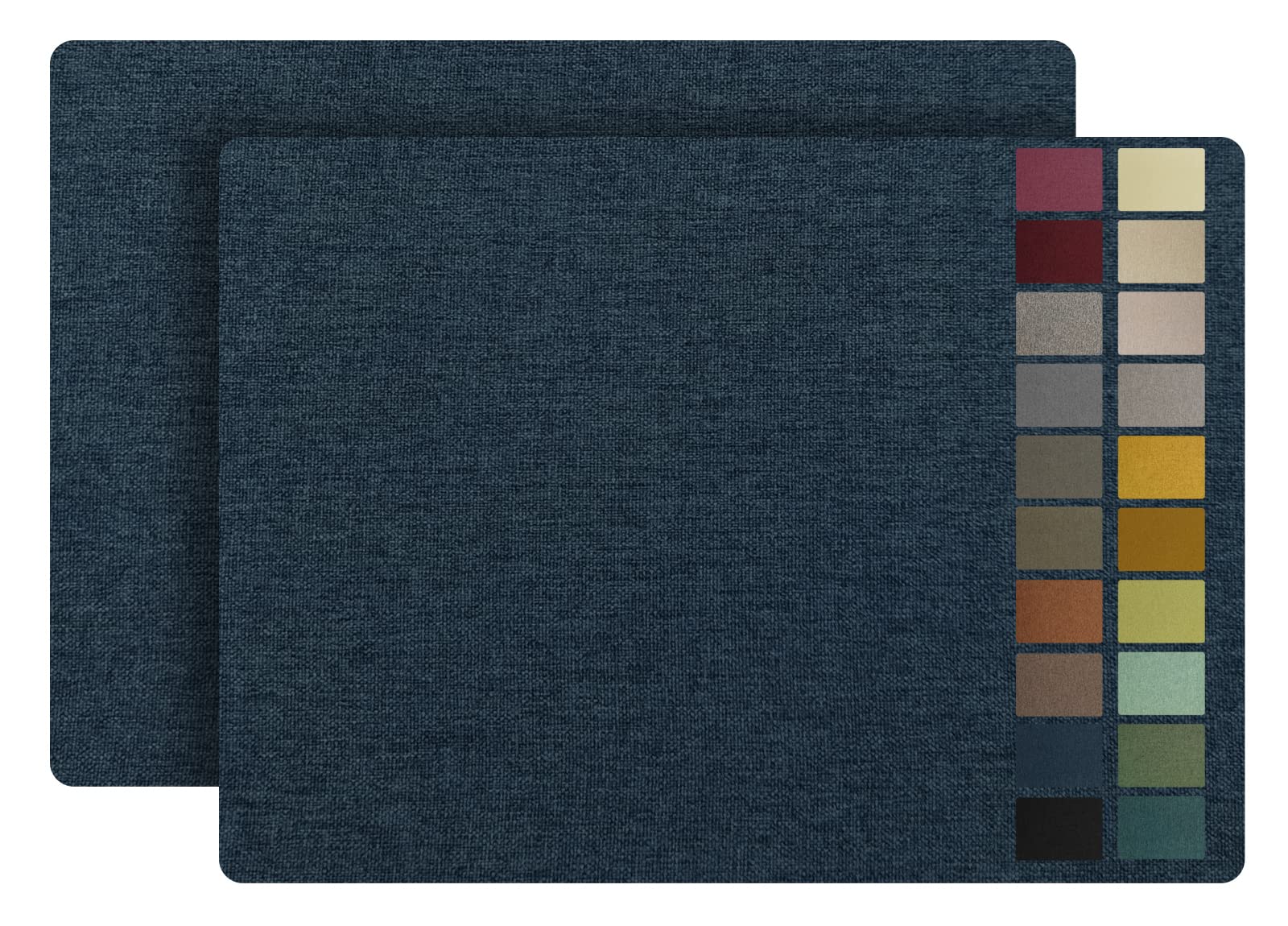 ILOFRI Self-Adhesive Linen Fabric Patches 8x11 Inch (2-Pack) – Durable Upholstery Repair Tape for Furniture, Car Seats, Sofas, Office Chairs, Clothing & Crafts – Dark Blue – Perfect for Home DIY, Auto Interior Fixes & Fabric Restoration Projects