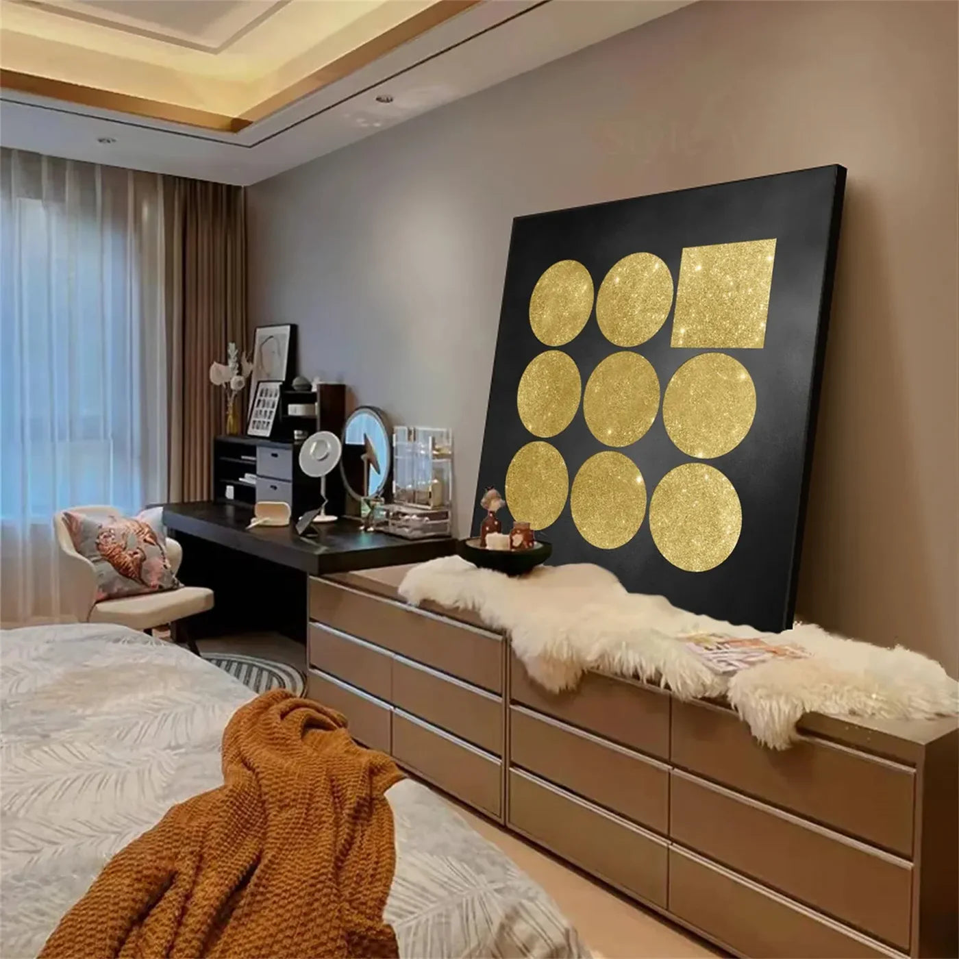 Abstract Painting #AB 242 - Modern Wall Art for Home & Office Decor | Handmade Canvas Artwork for Living Room, Bedroom & Workspace