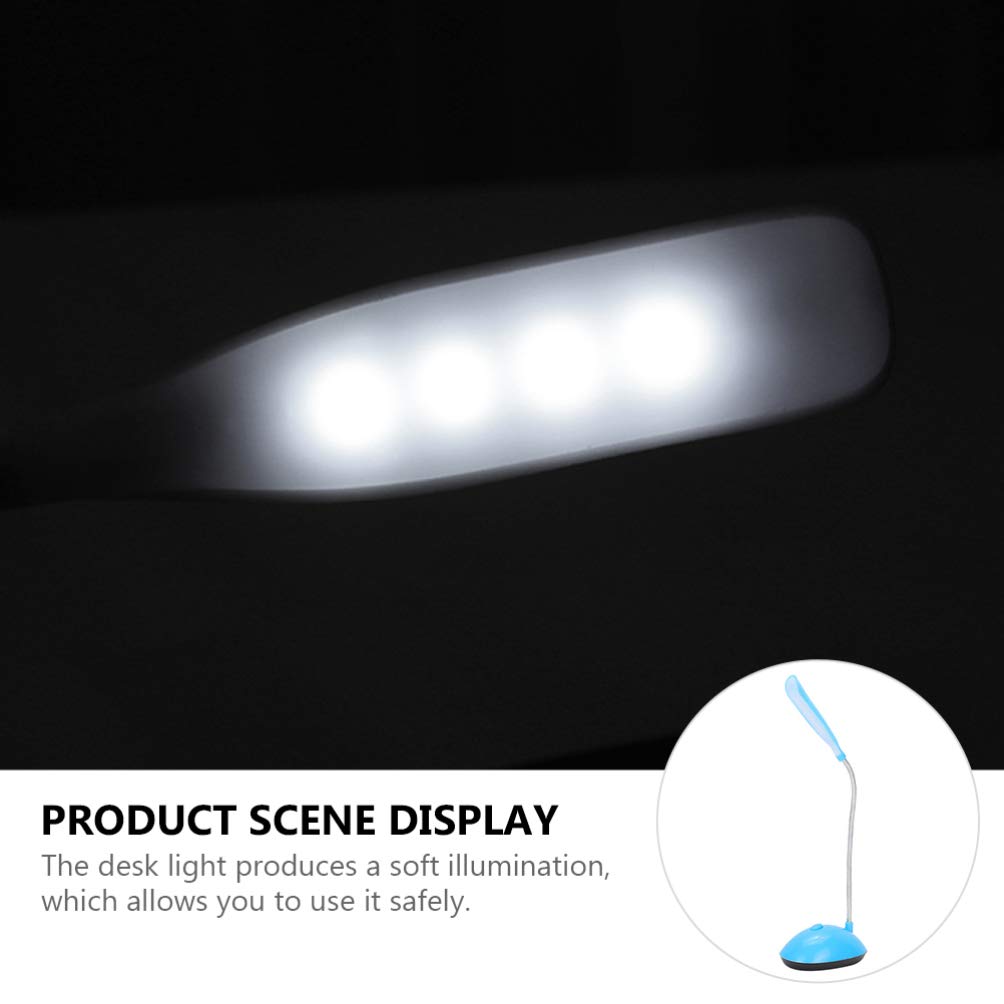 Uonlytech LED Desk Lamp - Portable, Flexible, Eye-Caring Battery Operated Table Lamp for Kids, Dorm, Study, Office & Bedroom - Perfect for Reading, Working & Night Use