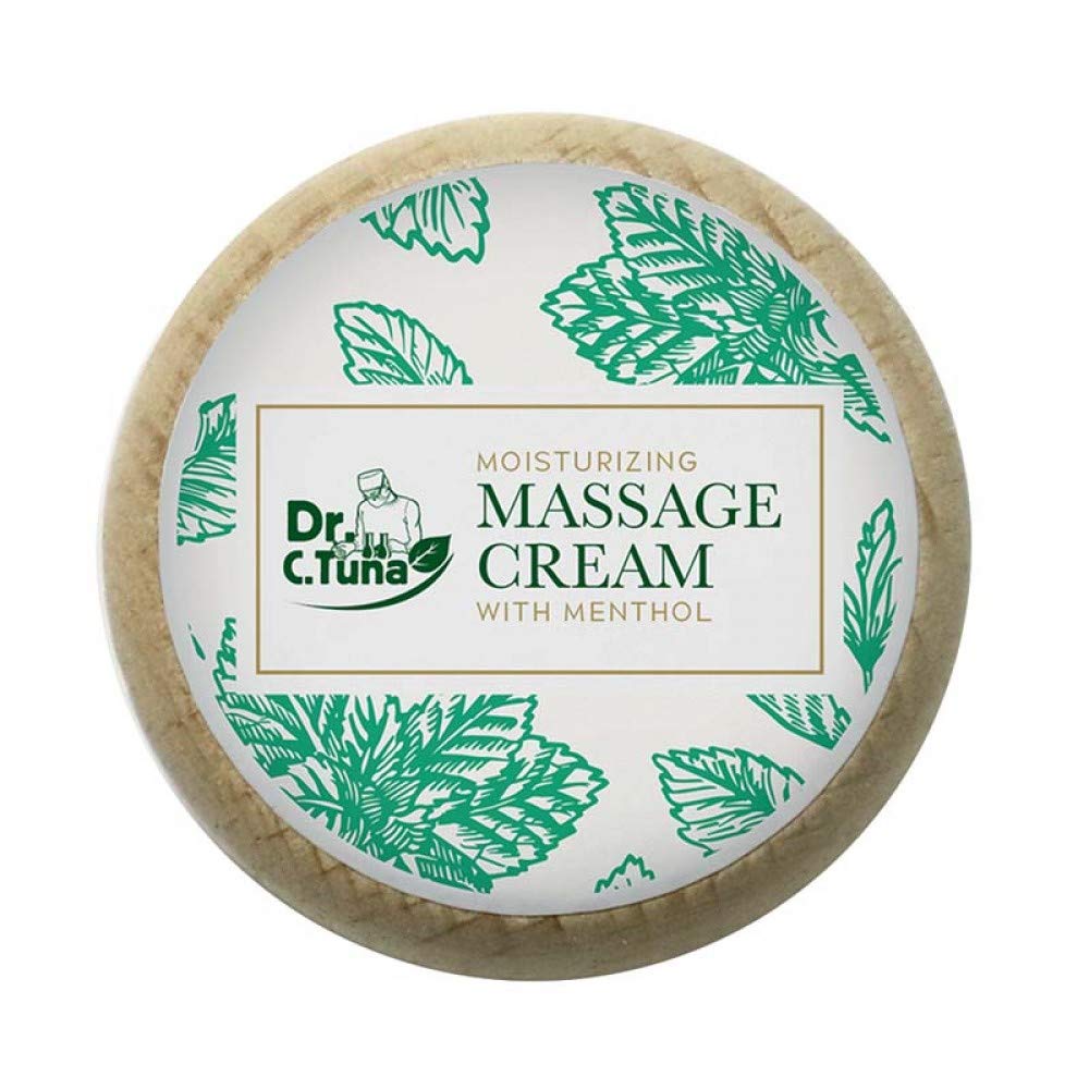 Dr. C Tuna Massage Cream with Menthol - 7g Muscle Pain Relief Cream for Athletes & Post-Workout Recovery - Soothing Aromatherapy Massage Lotion for Back, Neck & Joint Pain
