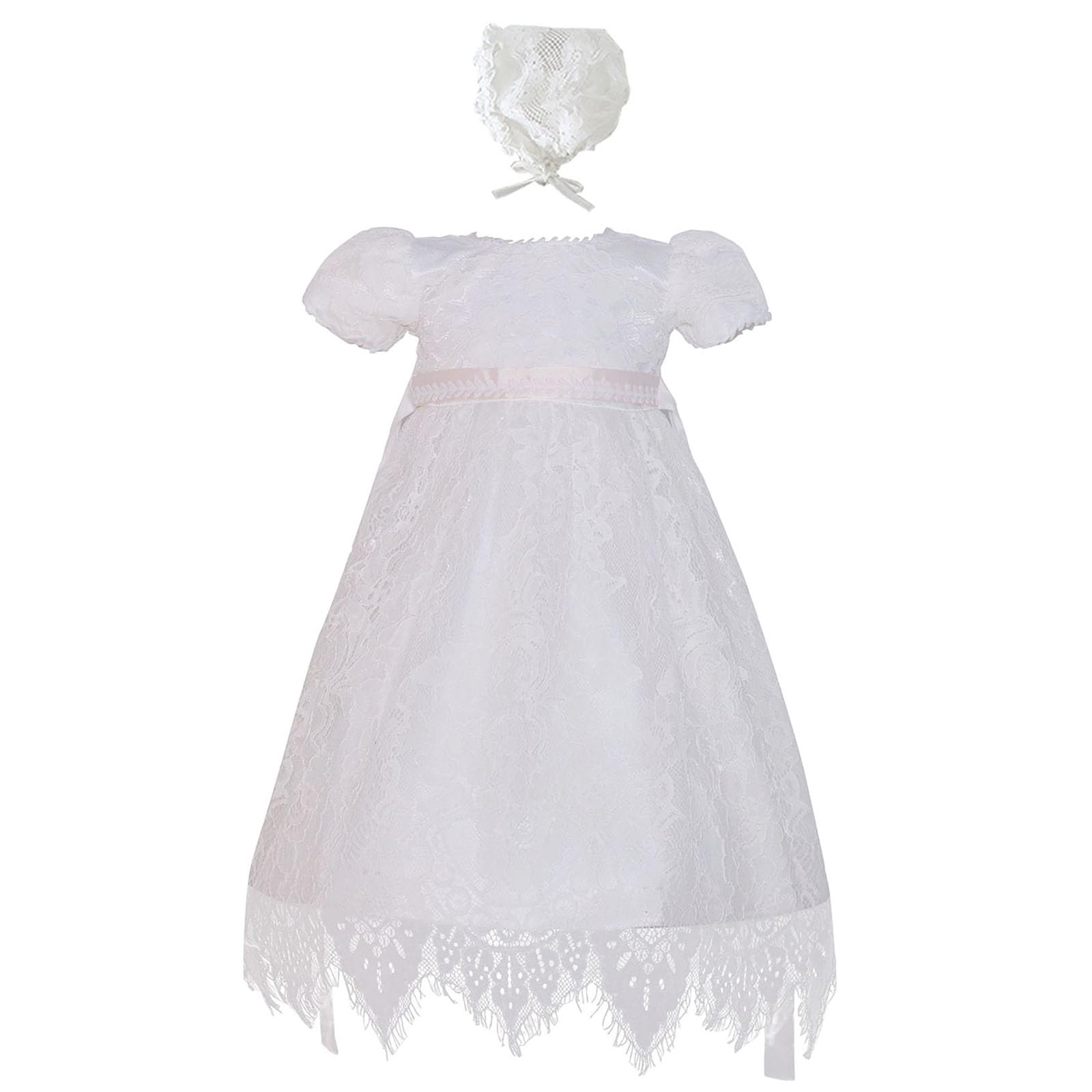 White Baby Christening Gowns - Long Baptism Dresses for Girls | First Communion, Baptism & Special Occasion Outfits