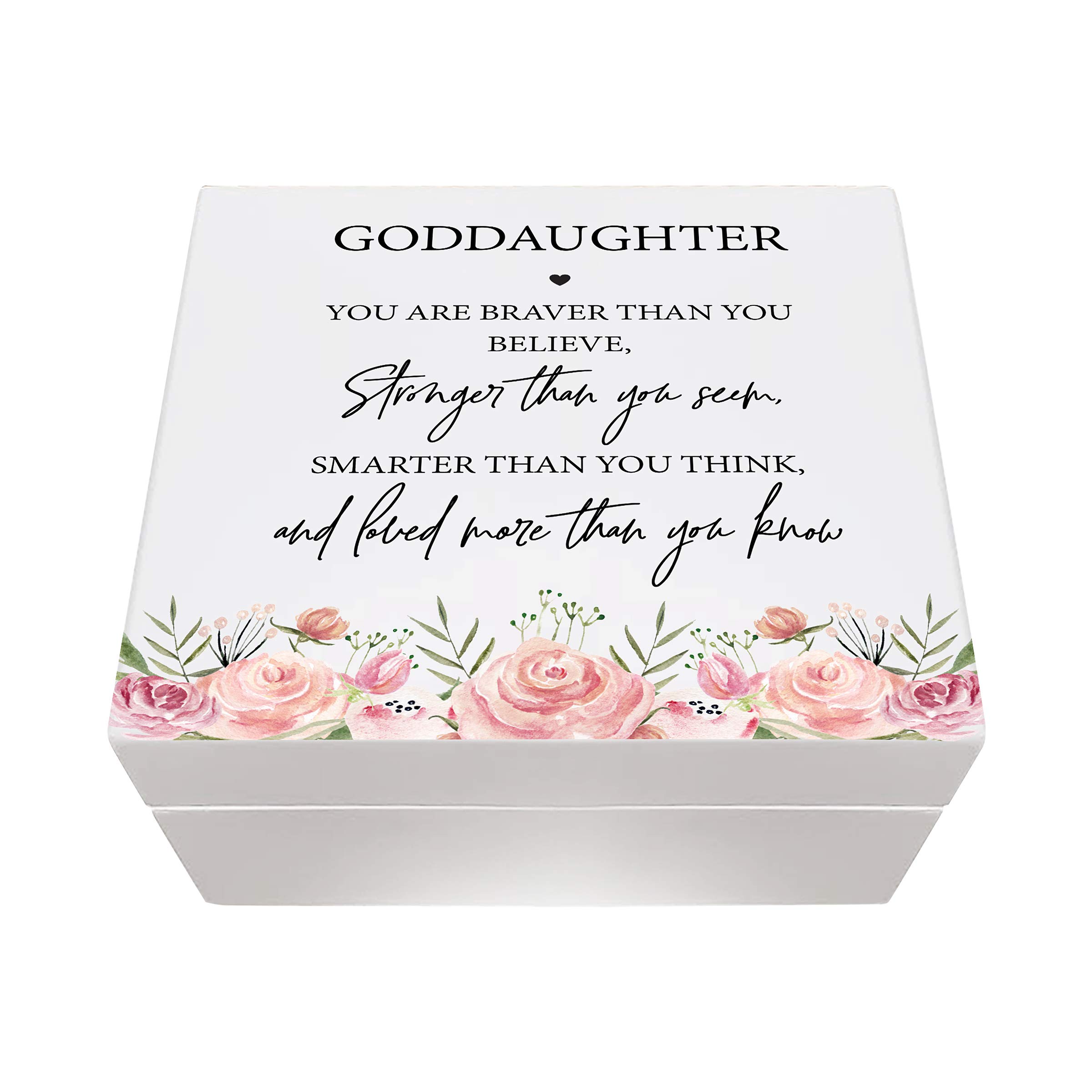 Personalized Baptism & First Holy Communion Jewelry Box - Engraved Keepsake Gift for Girls, Goddaughter, Daughter, Sister or Friend - Jewelry Storage Box with 
