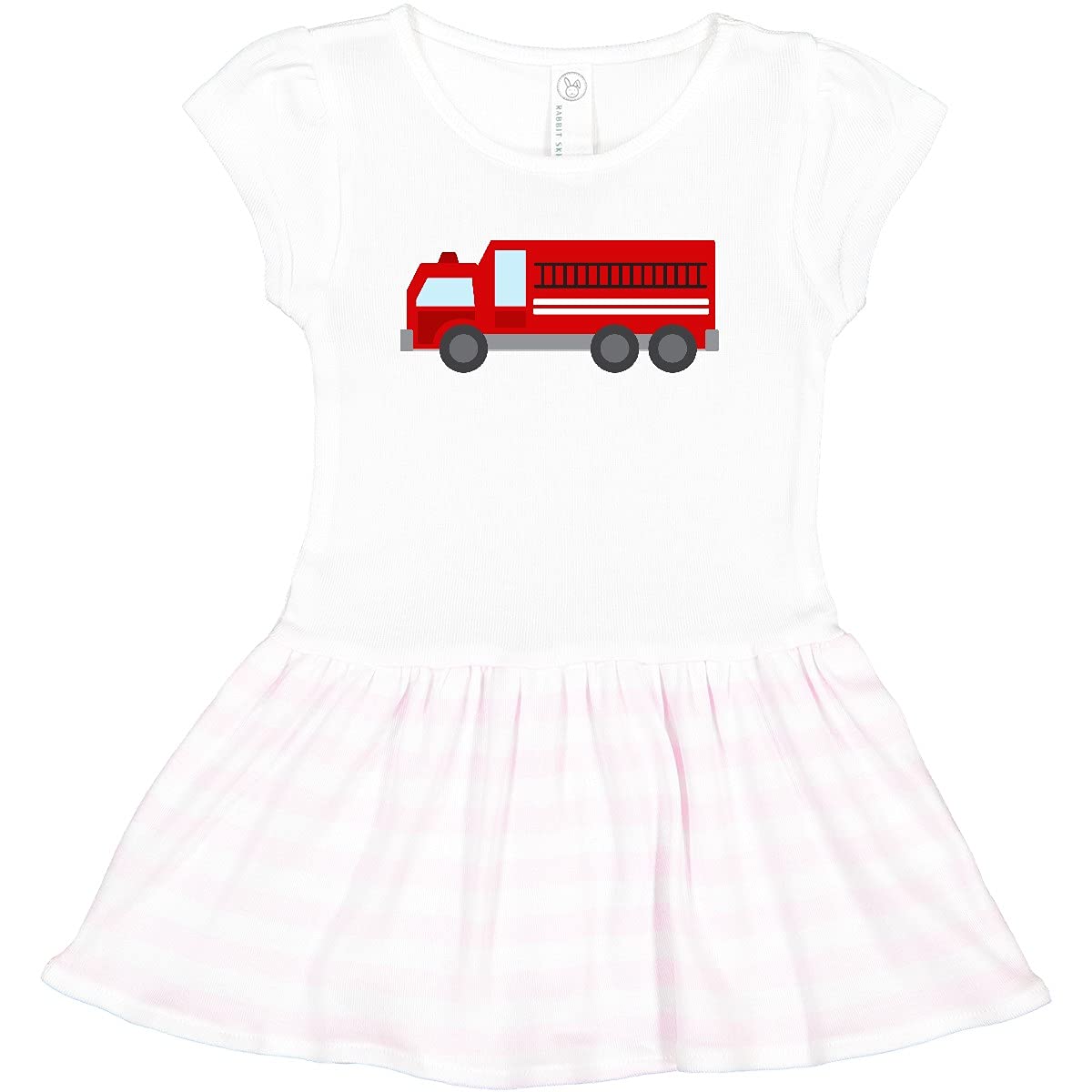 Inktastic Fire Truck (Red) Toddler Dress - Cute & Comfortable Girls' Outfit for Casual Wear, Birthday Party & Family Photos