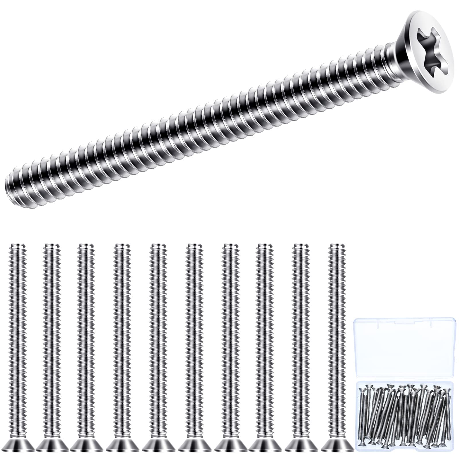 30pcs Extra Long Outlet Screws 6-32x1