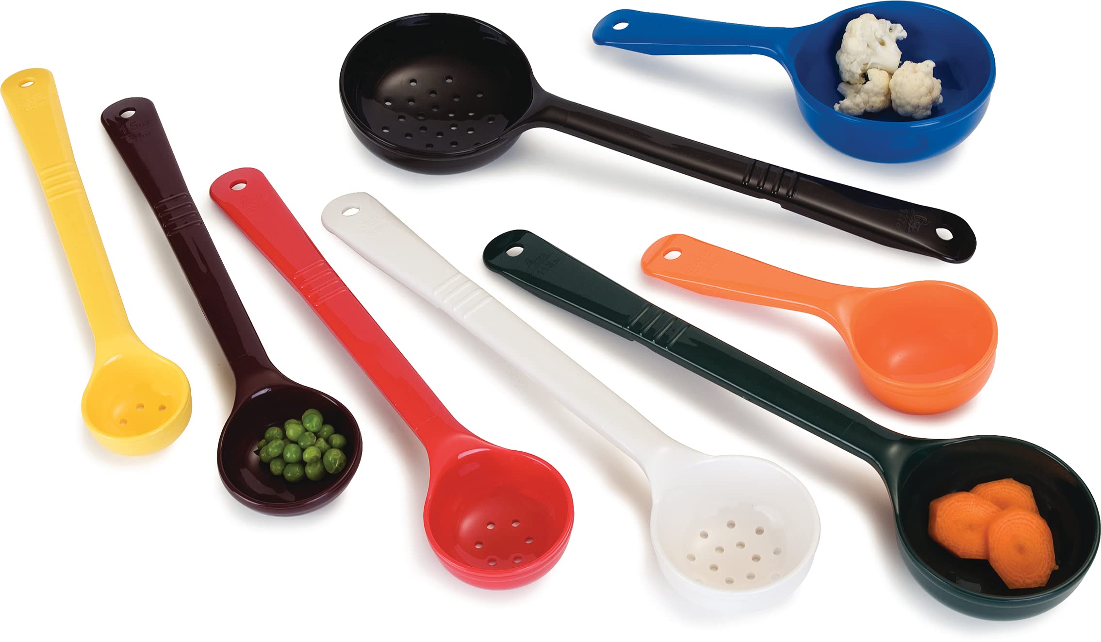 Carlisle FoodService 2oz Long Handle Plastic Measuring Spoon - Pack of 12 (Red) | Perfect for Baking, Cooking & Food Prep in Restaurants, Cafes & Home Kitchens