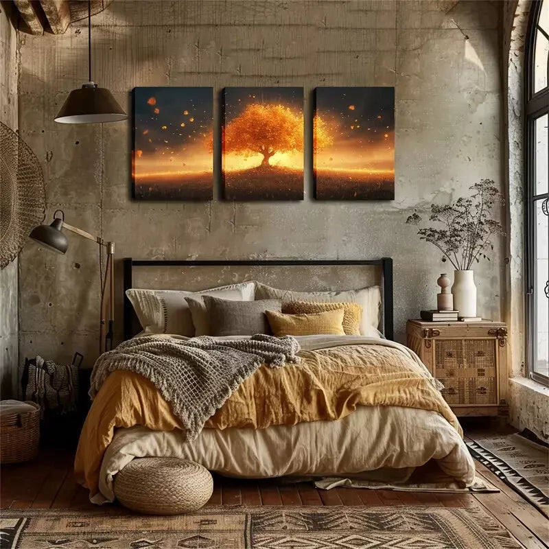 3-Piece Magical Tree Wall Art Set - Framed Canvas 40x60cm - High Quality Australian Made Print - Ready to Hang - Perfect for Living Room, Bedroom & Office Decor