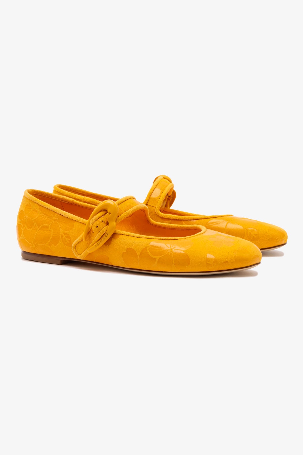 Verona Ballet Flats for Women - Amber Sakura Printed Suede Comfortable Slip-On Shoes | Perfect for Work, Casual Outfits & Spring Fashion