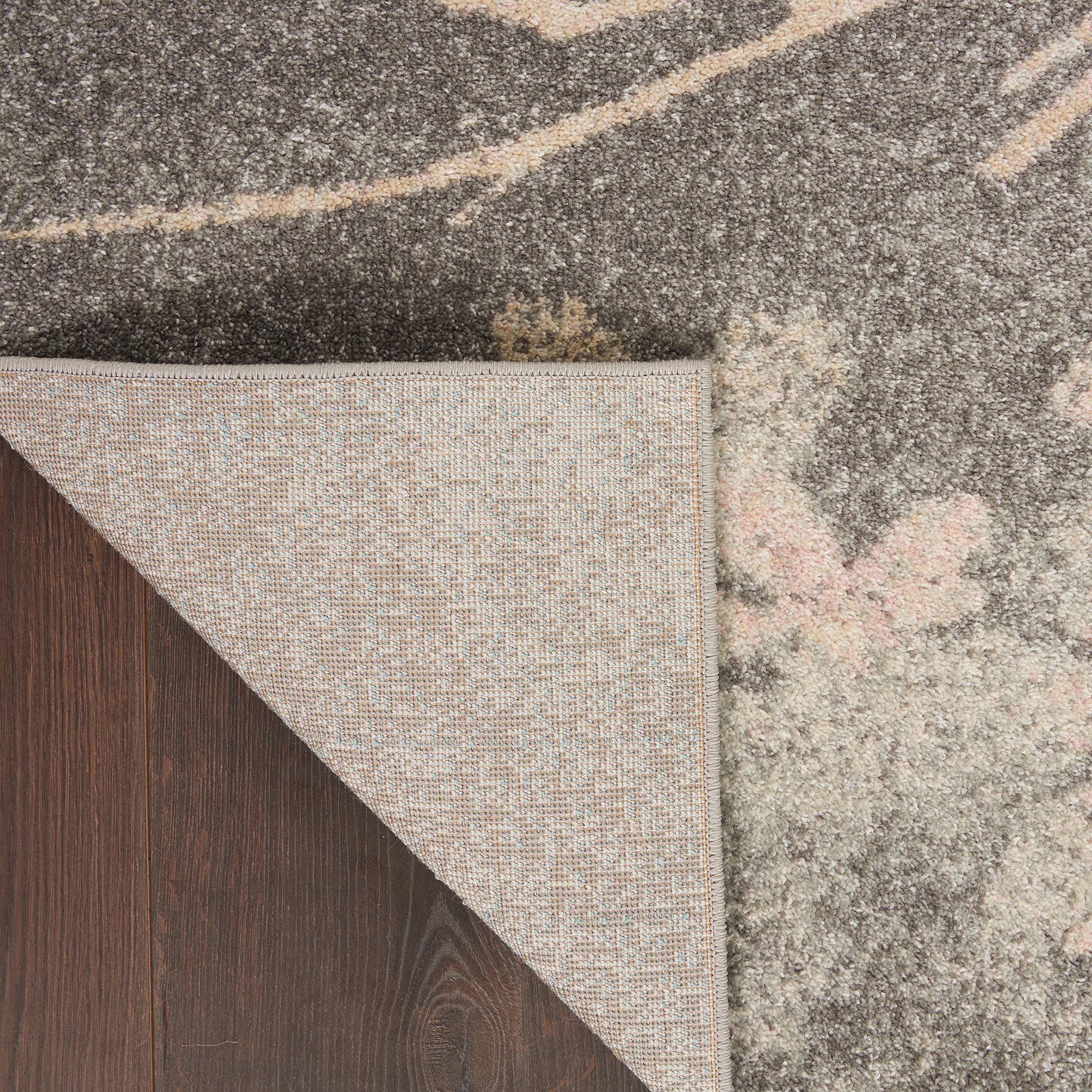 Nourison Tranquil Floral Grey/Pink 5'3