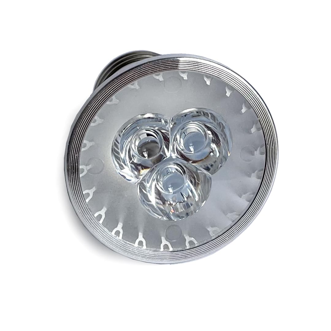 940nm IR Illuminator Bulb - E26/E27 Infrared Spotlight with 9W (3x3W LED) for Enhanced Night Vision | 45° Beam Angle for CCTV & Security Cameras | Perfect for Home Surveillance, Backyard Monitoring & Nighttime Security (940nm Wavelength)