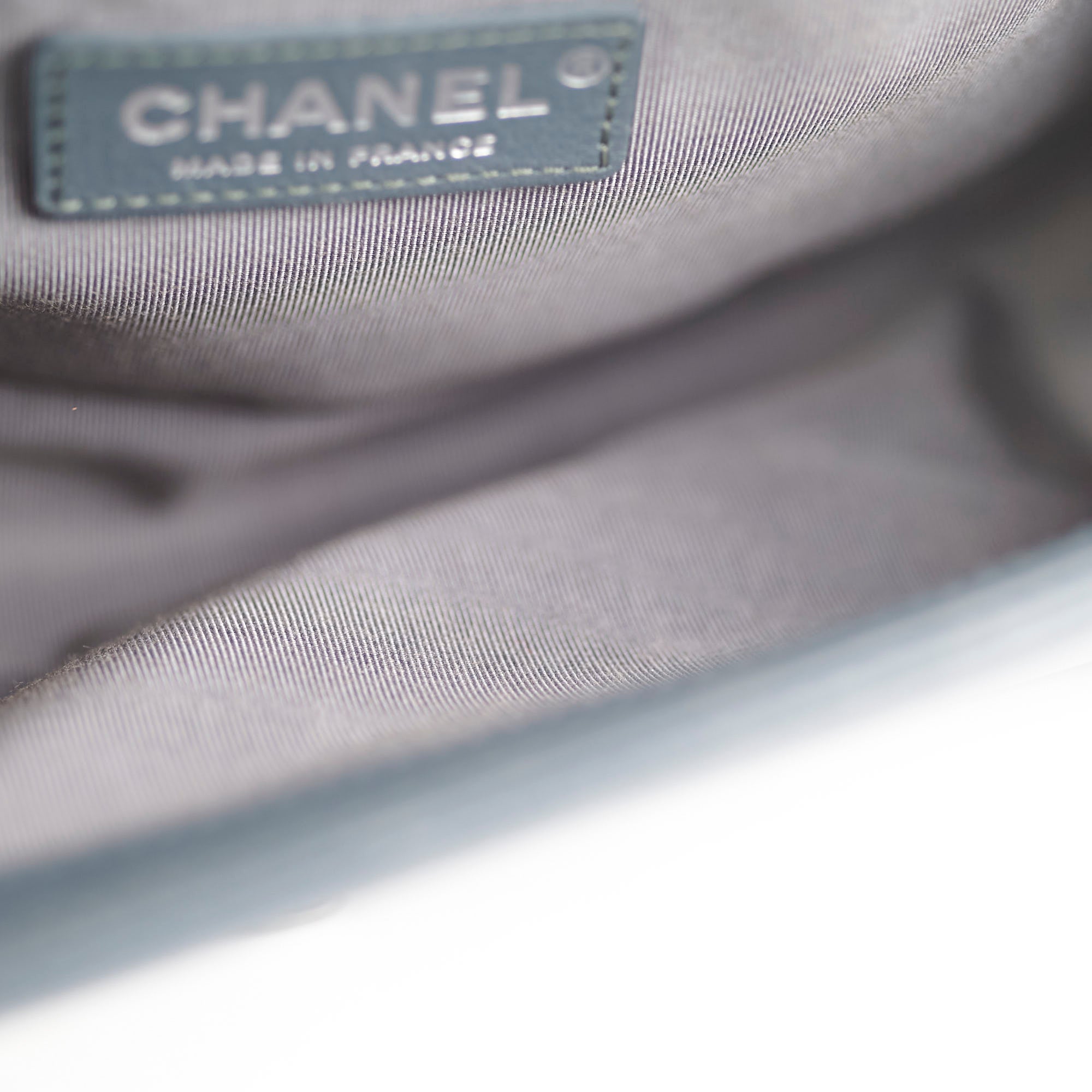Chanel Old Medium Chevron Boy Bag in Grey - Luxury Designer Handbag for Women, Perfect for Parties & Evening Events