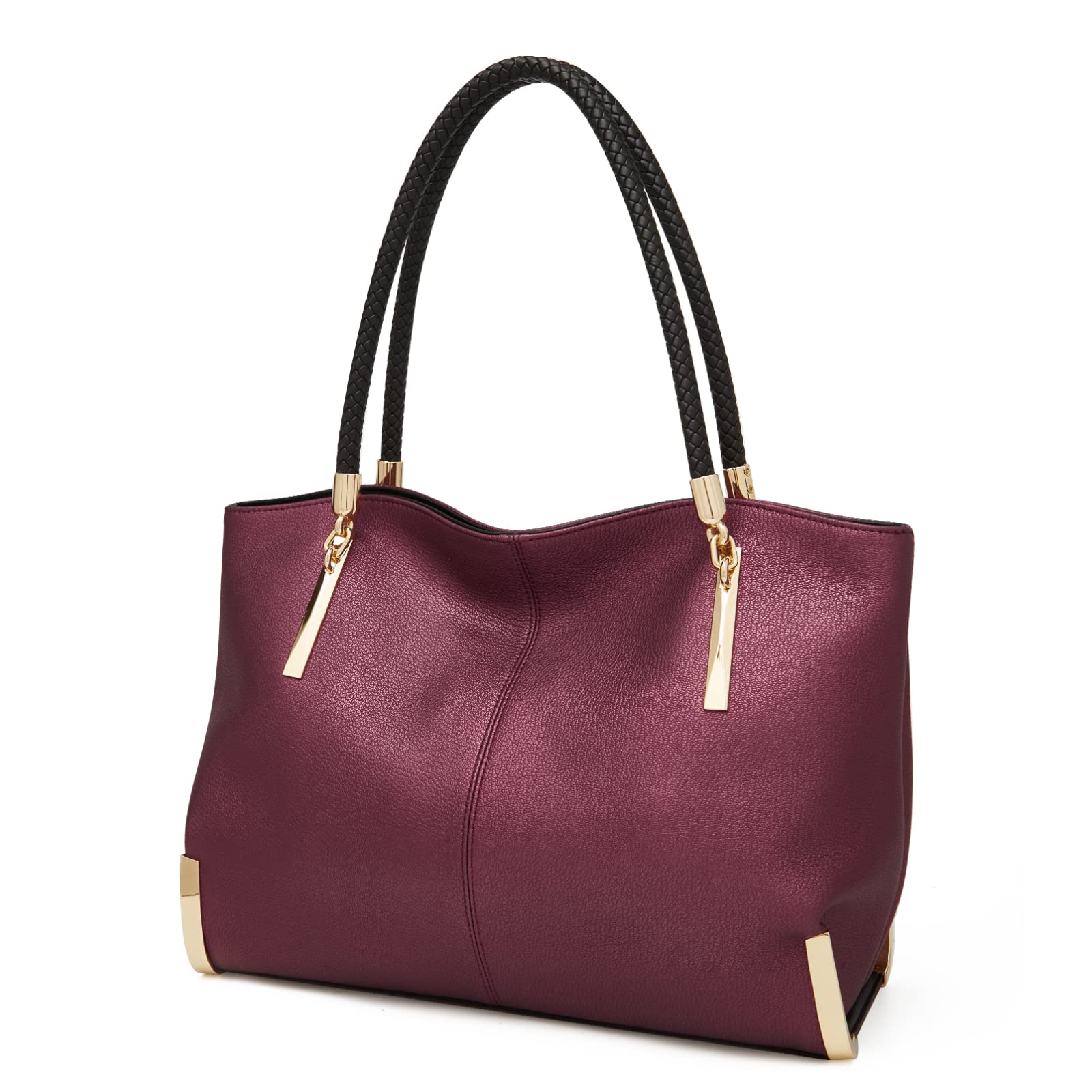 FOXLOVER Large Capacity Tote Bag for Women - Stylish Top Handle Shoulder Purse with Minimalist Design | Perfect for Work, Travel & Everyday Use