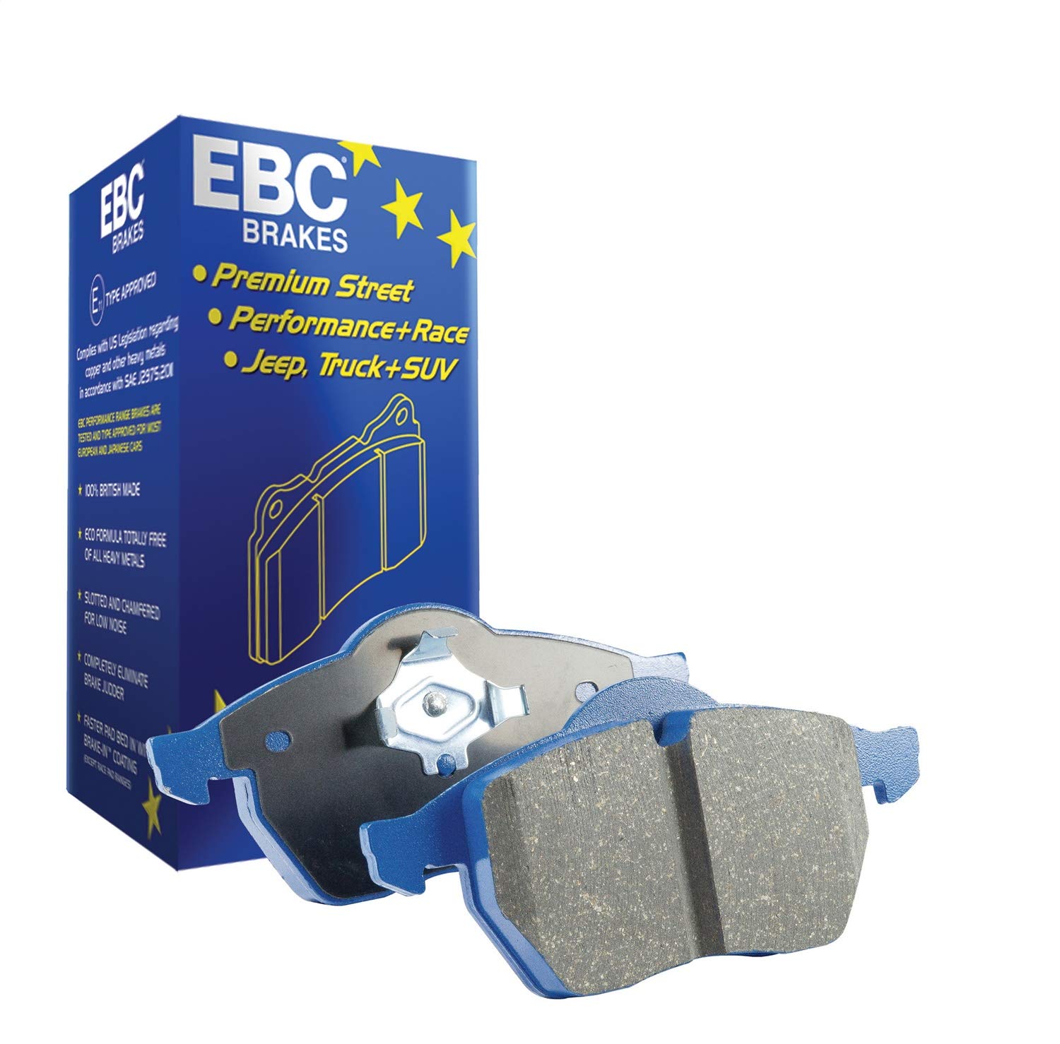 EBC Bluestuff Brake Pads DP52357NDX - High-Performance Ceramic Brake Pads for Sports Cars & Track Racing | Perfect for Aggressive Driving & High-Speed Braking