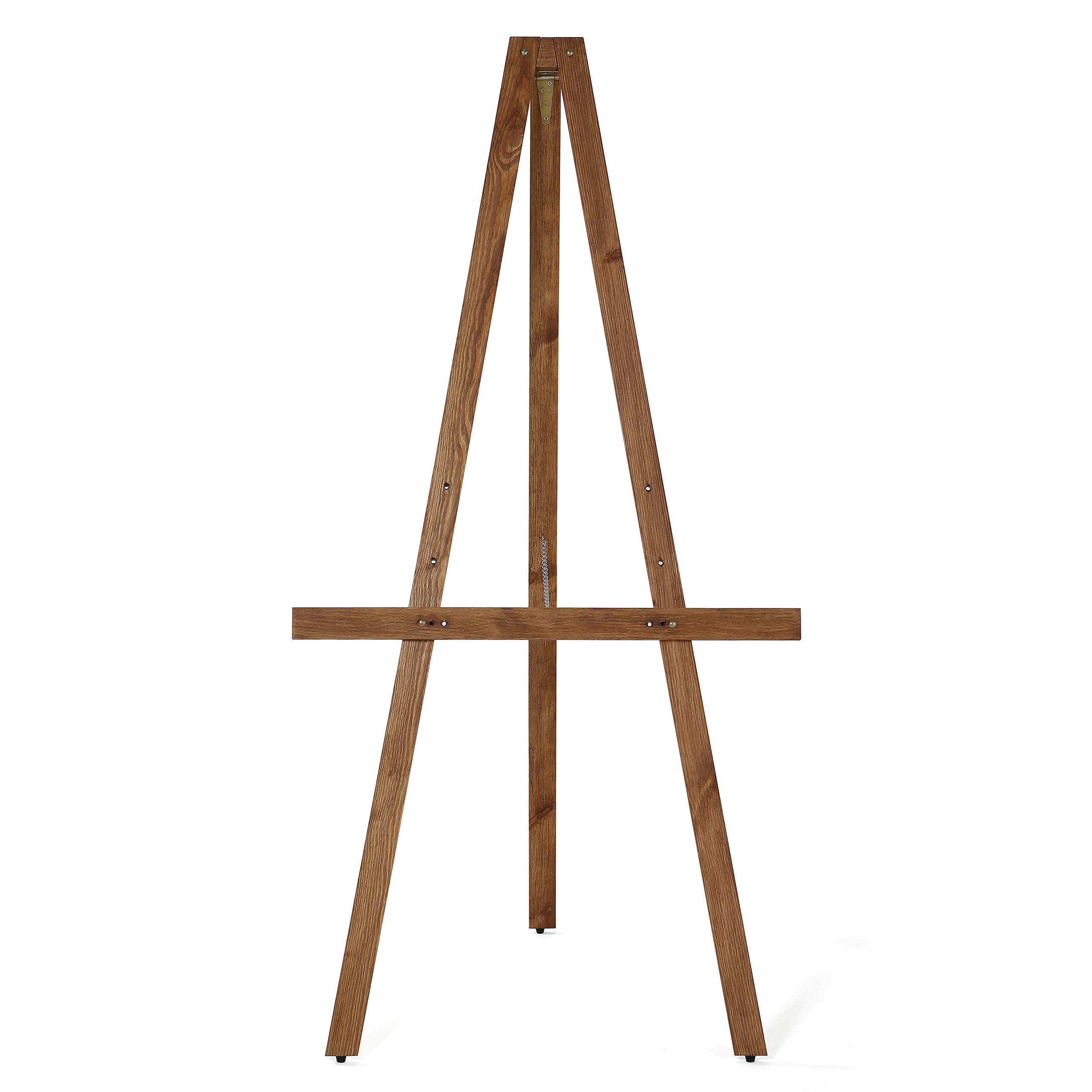 Premium Adjustable Wooden Art Easel Stand - Rustic Dark Wood Tripod Display for Artists, Painting, Drawing & Canvas (23.43x62.80 Inches) - Perfect for Studios, Classrooms, Weddings & Home Decor
