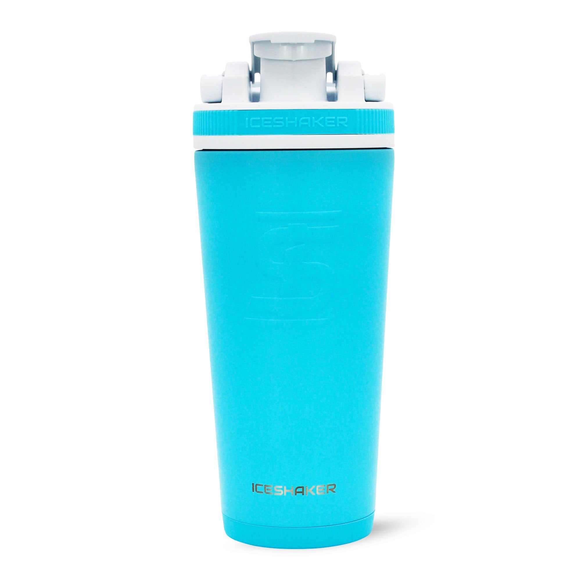 Ice Shaker Matte Series 26oz Shaker Bottle - Caribbean Blue | Leak-Proof Protein Mixer for Gym, Workouts & Travel | BPA-Free Sports Water Bottle