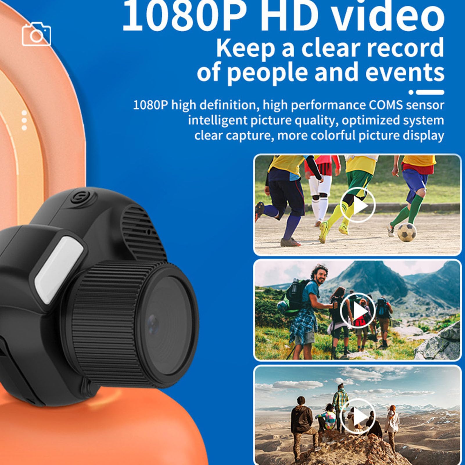 Mini Digital Camera 1080P HD 2MP Vlogging Camera with 160° Wide Angle Lens & Color Screen - Portable Travel Camera for Beginners | Perfect for YouTube, TikTok, Travel Vlogging & Everyday Photography