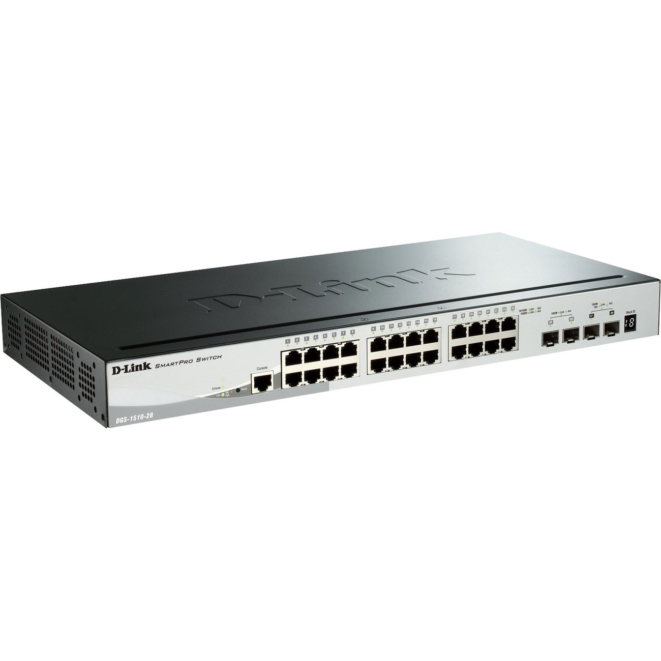 D-Link DGS-1510-28X 28-Port Gigabit Stackable Smart Managed Switch with 4x 10G SFP+ Uplinks - Ideal for Business Networks, Data Centers & High-Speed Office Connectivity