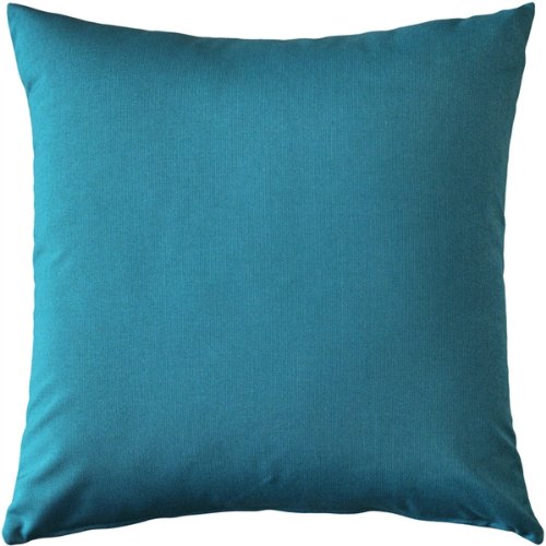 Sunbrella Outdoor Decorative Pillows Set of 2 - 20x20 Inch Waterproof Patio Cushions with Inserts, Peacock Blue Design for Porch, Poolside & Garden Furniture