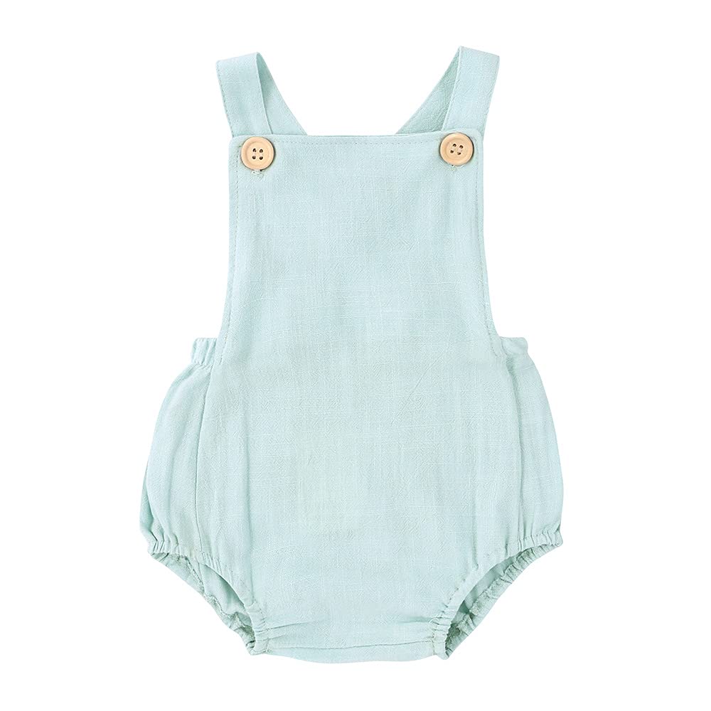 DCUTERQ Baby Romper - Solid Color Sleeveless Jumpsuit with Button Closure for Girls & Boys | Perfect Summer Outfit for Playdates & Beach Trips