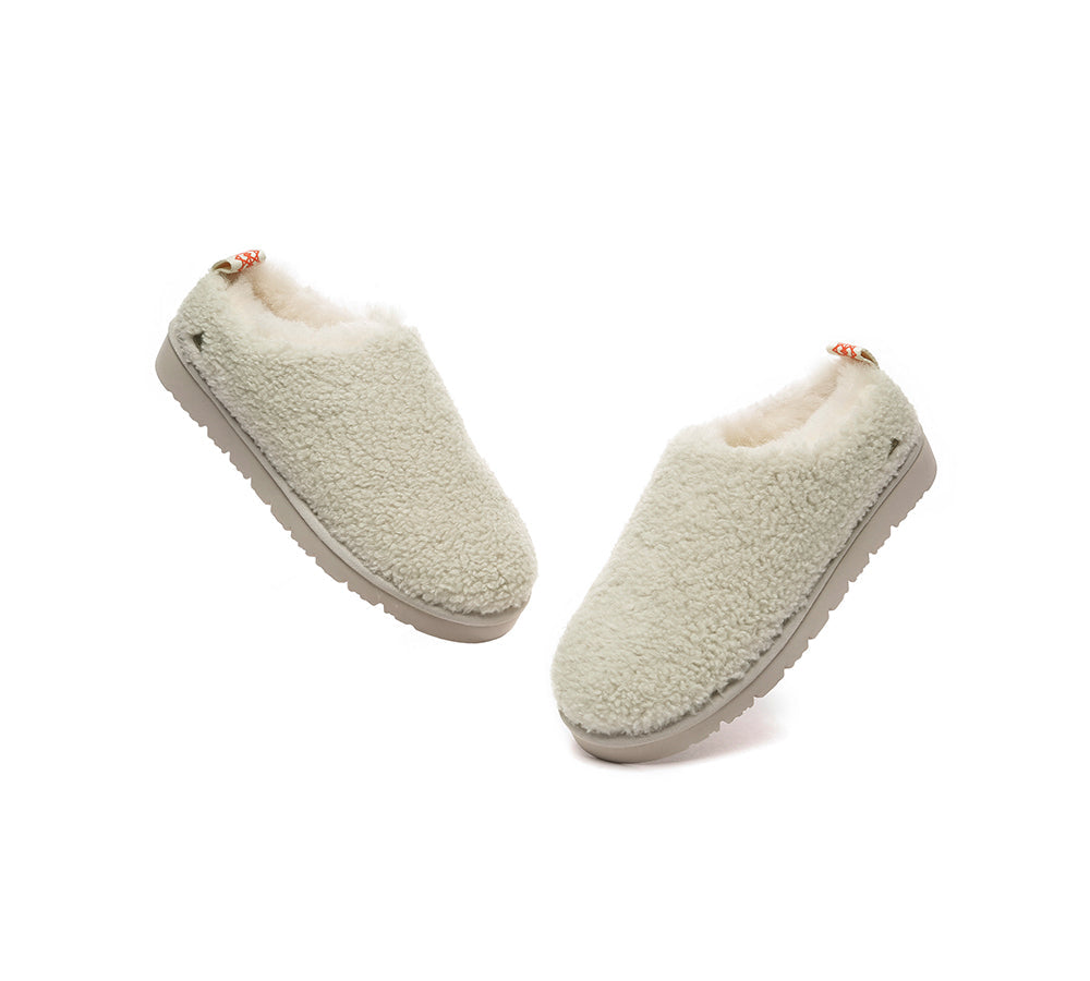 EVERAU® Women's UGG Slippers - Genuine Sheepskin Wool Plush Ankle Booties - Ultra Soft & Warm Winter House Shoes for Women - Perfect for Home, Office & Indoor Comfort