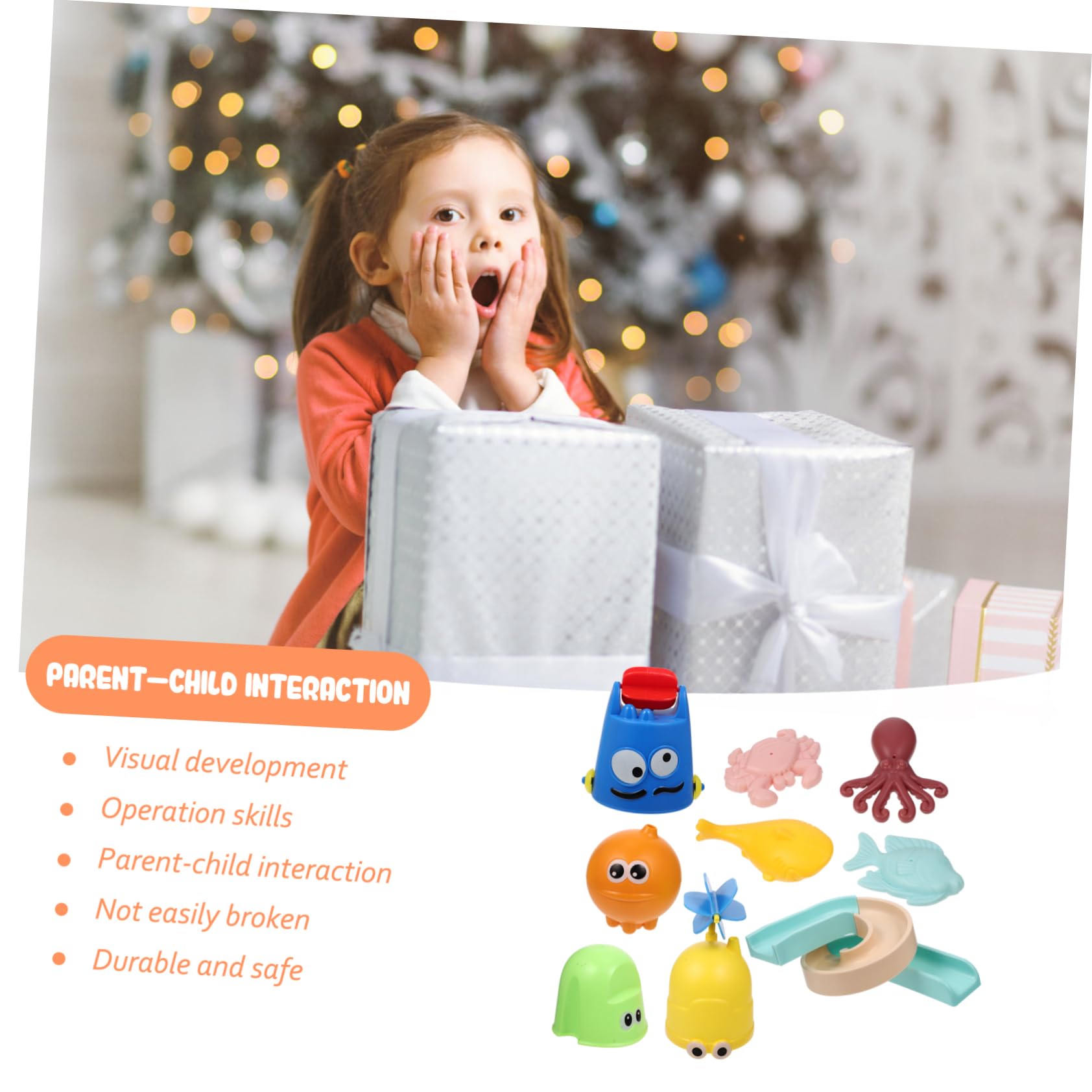 Vaguelly 2 Sets Cartoon Bath Toys for Kids Ages 3-4 - Fun Plastic Water Play Toys for Bathtub, Pool & Outdoor Playtime