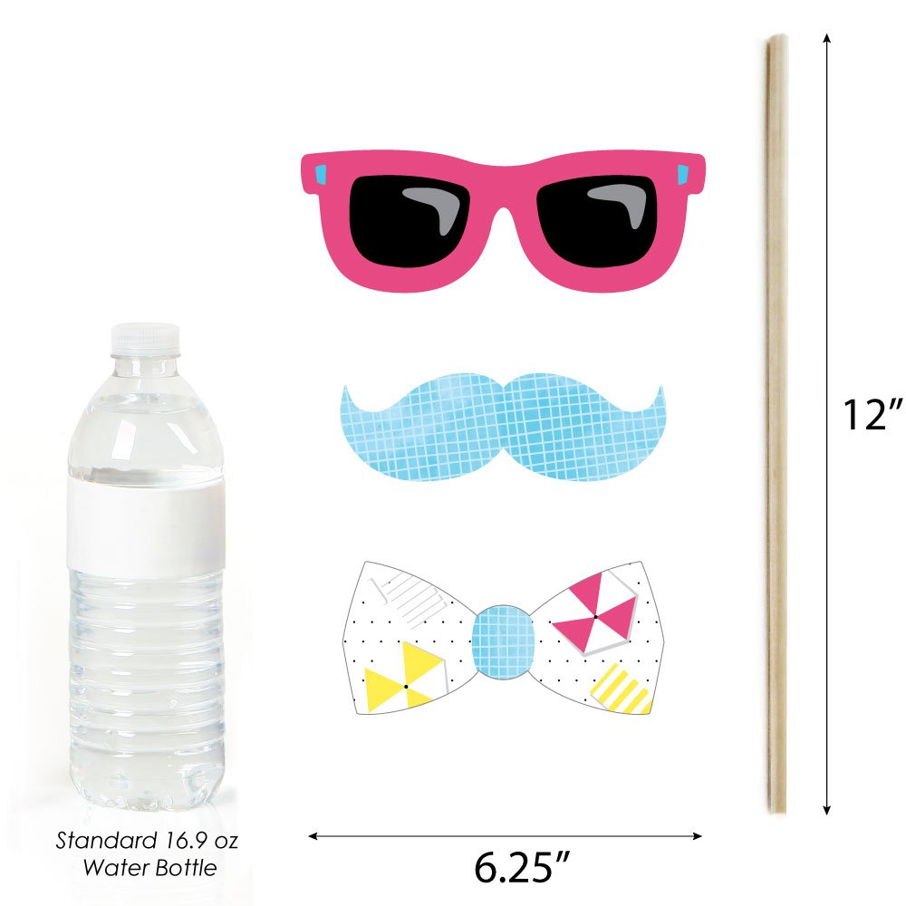 Make a Splash Pool Party Photo Booth Props Kit - 20 Count Summer Swimming & Birthday Party Decorations - Fun Beach Party, Backyard BBQ, Kids Celebration Accessories