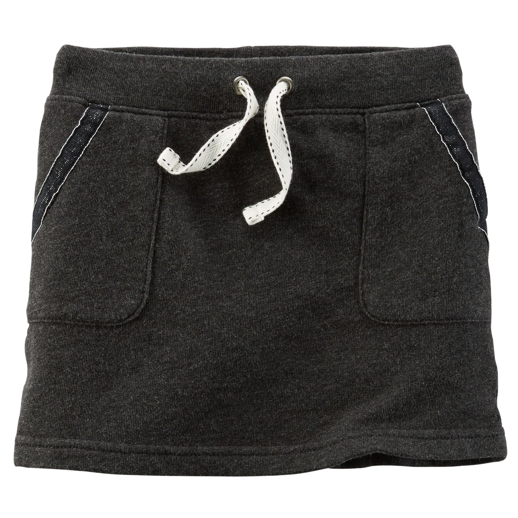 Carter's Girls French Terry Skirt - Charcoal Gray, 24 Months | Soft & Comfortable Toddler Skirt for Playdates, Daycare & Everyday Wear